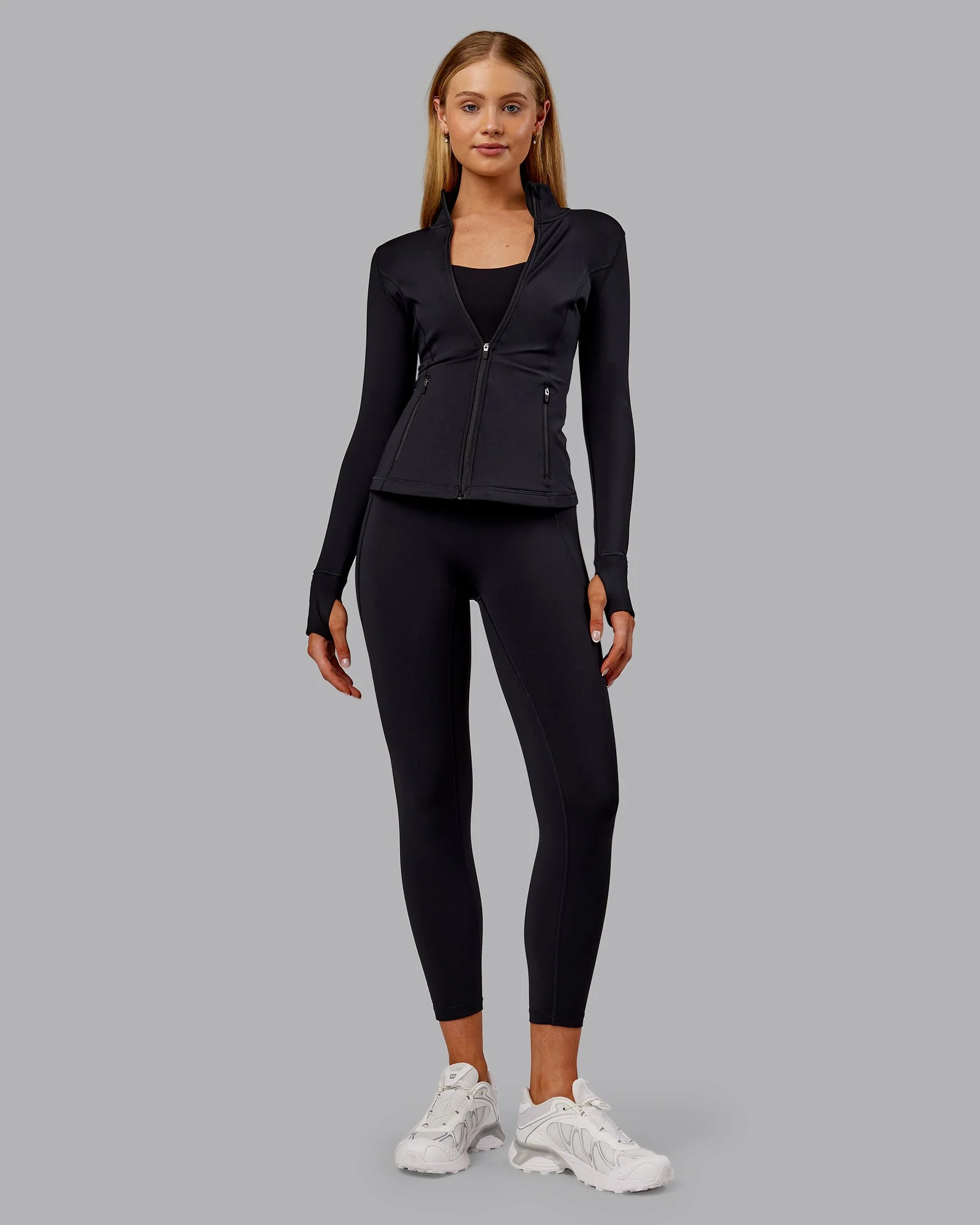 Stride Thermal Zip Through Jacket - Black - Image 8