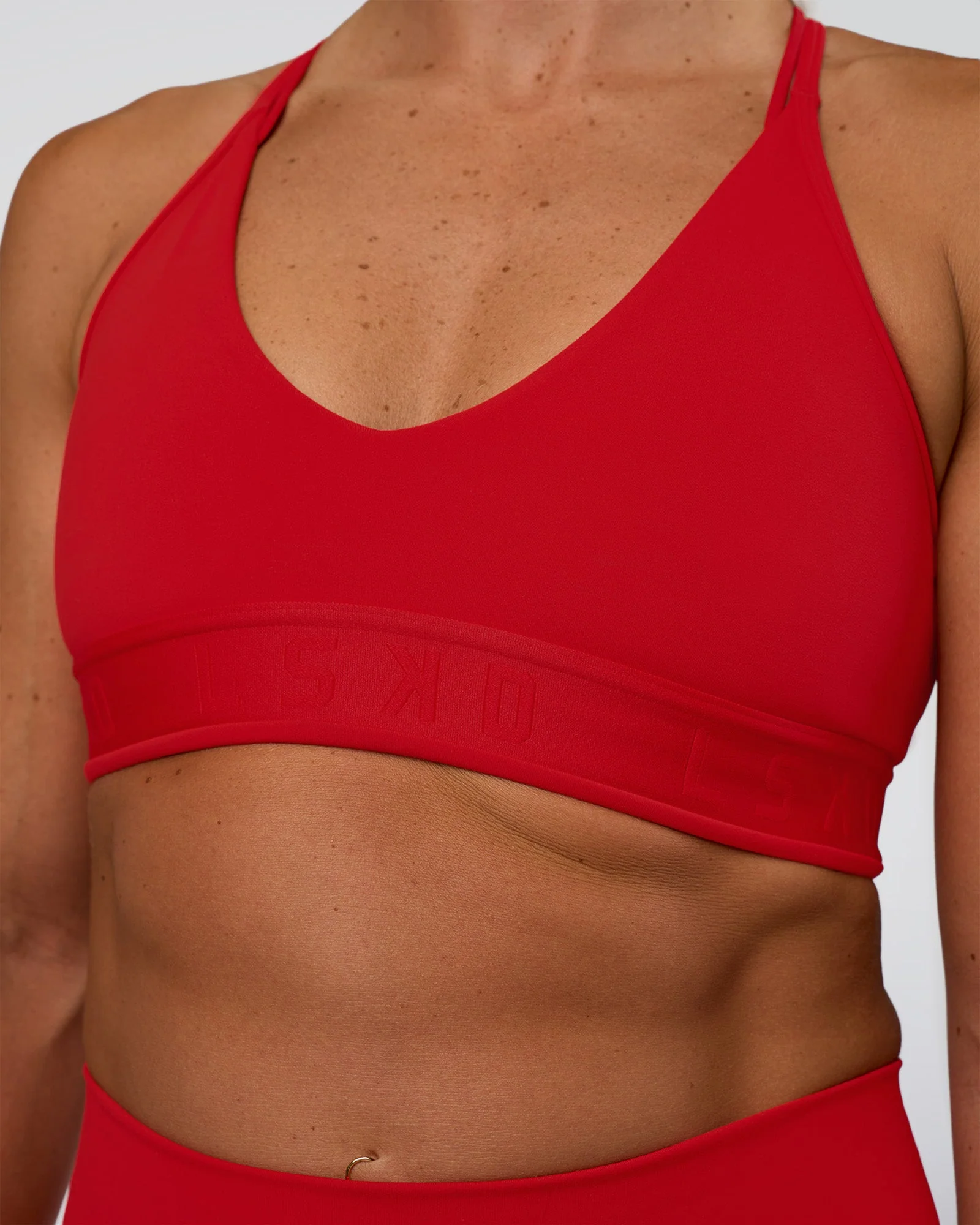 Strive Jacquard Sports Bra - Flame - Image 4