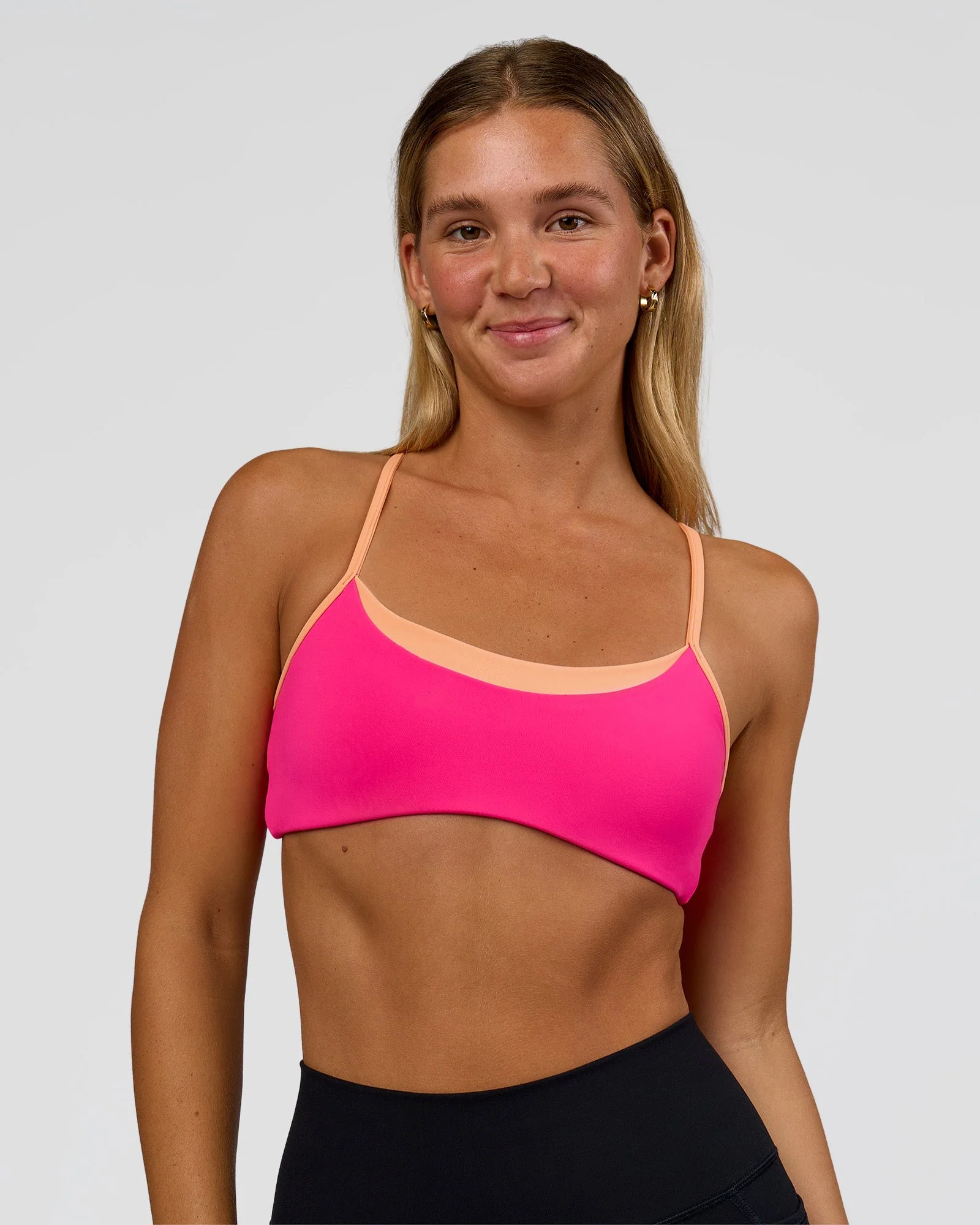 Tempo Sports Bra - Ultra Pink-Cantaloupe