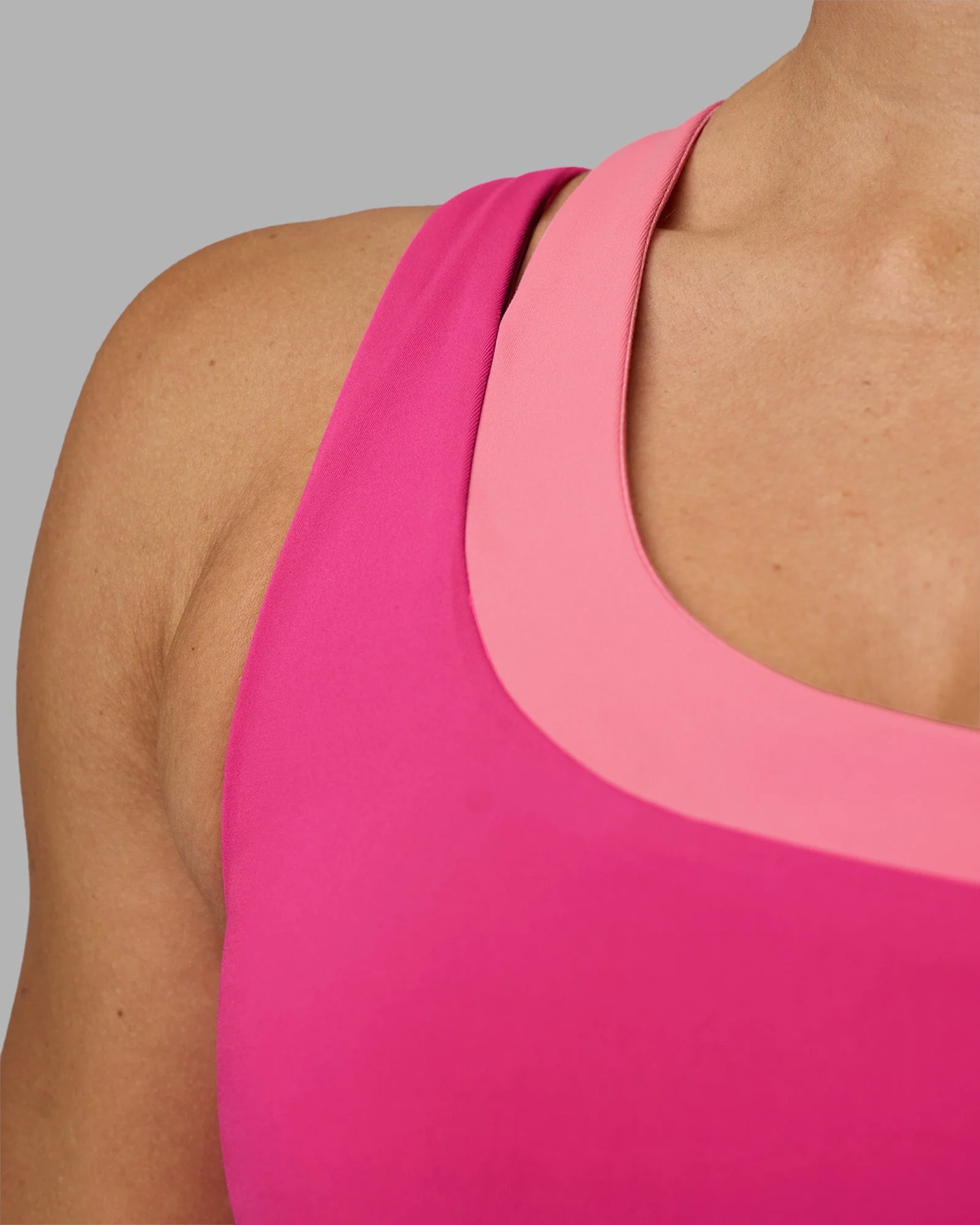 Thrive Asymmetric Sports Bra - Ultra Pink-Candy Pink - Image 3