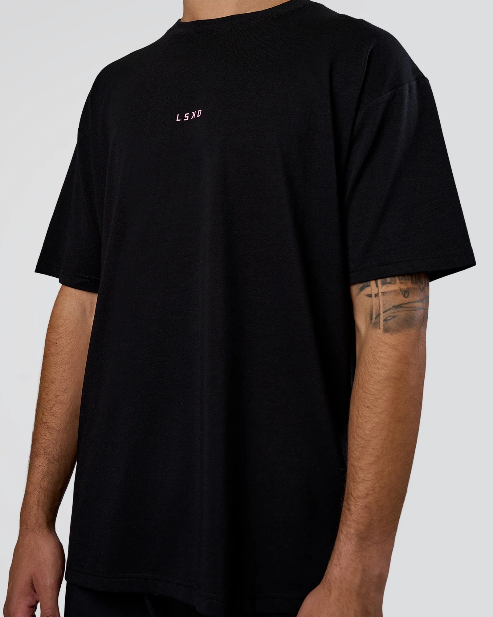 Together We Rise FLXCotton Oversized Tee - Black-Candy Pink - Image 7