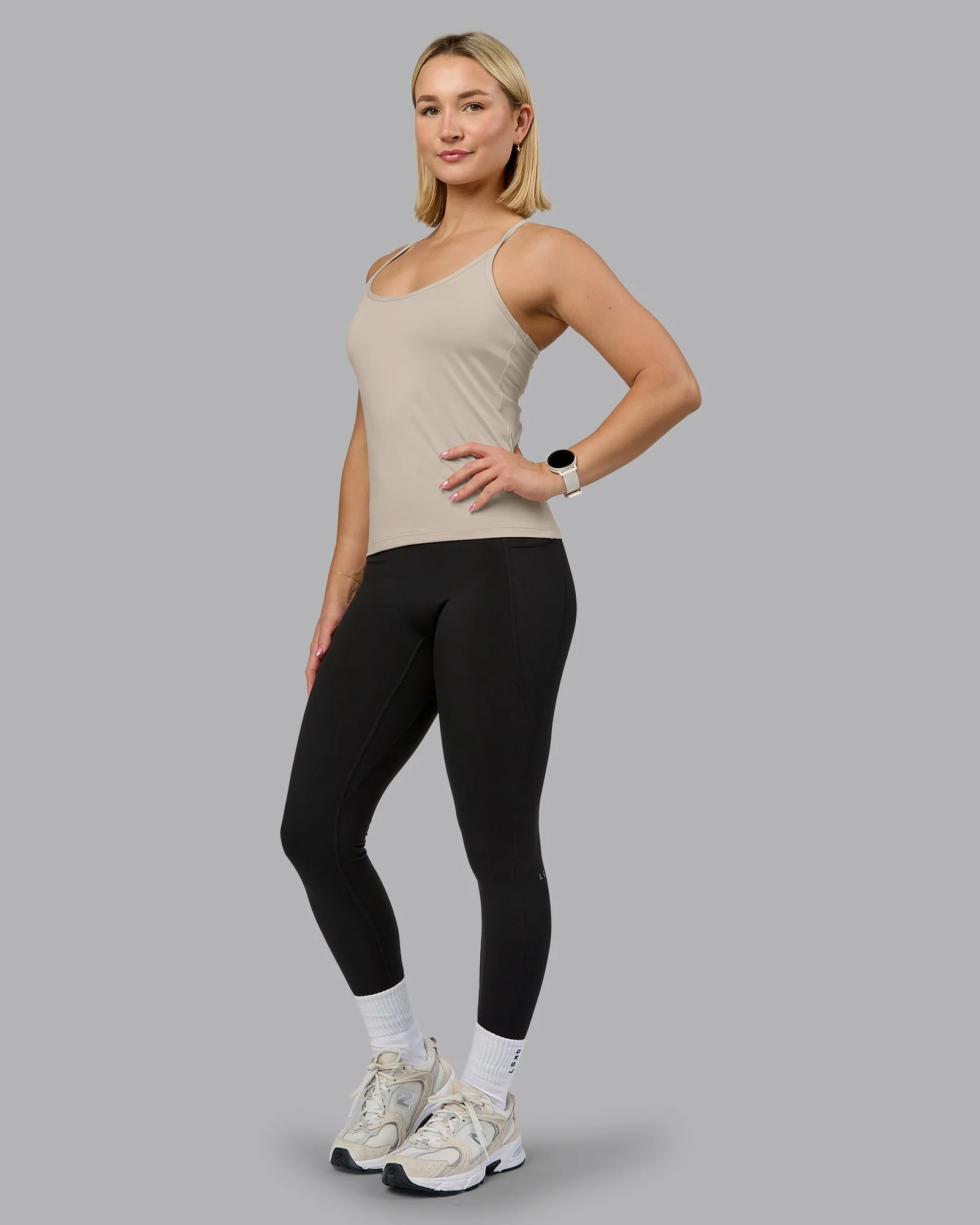 Transition CloudFLX Shelf Bra Tank - Shale Beige - Image 5