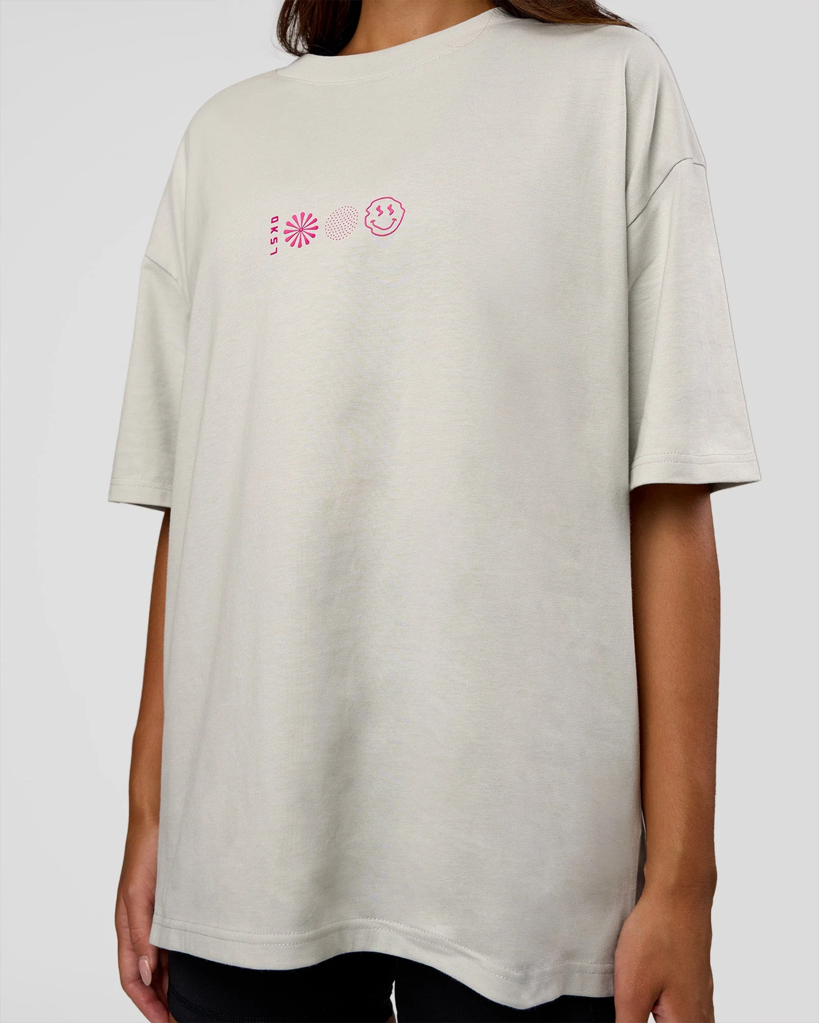 Trust The Process Heavyweight Unisex Oversized Tee - Digital Mist-Ultra Pink - Image 11