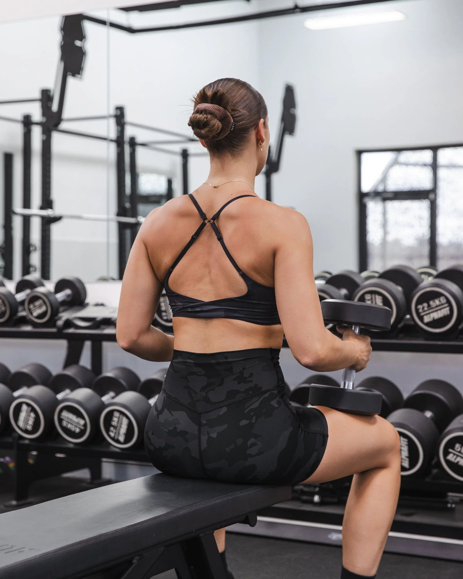 Twist Sports Bra - Black Camo - Image 2