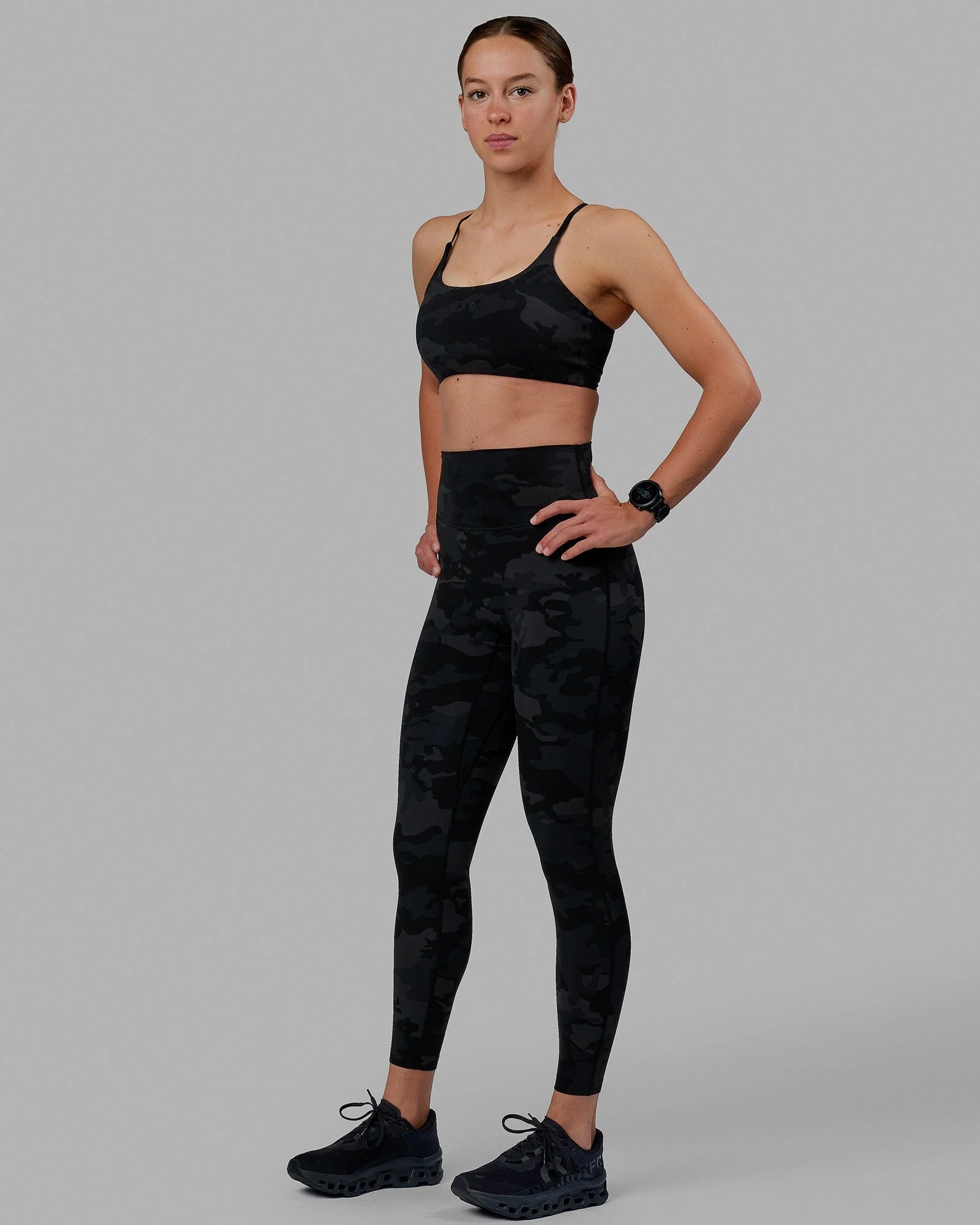 Twist Sports Bra - Black Camo - Image 3