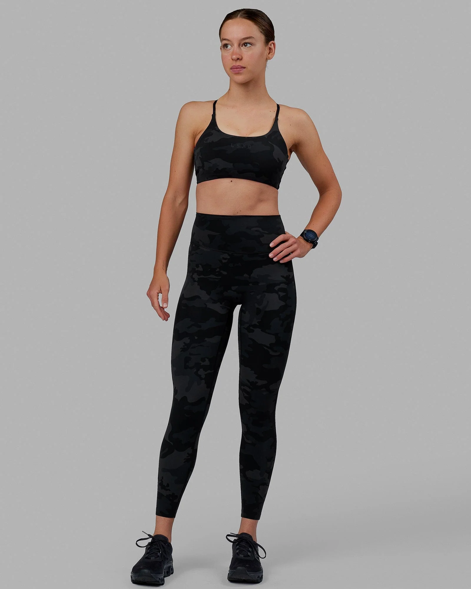 Twist Sports Bra - Black Camo - Image 5