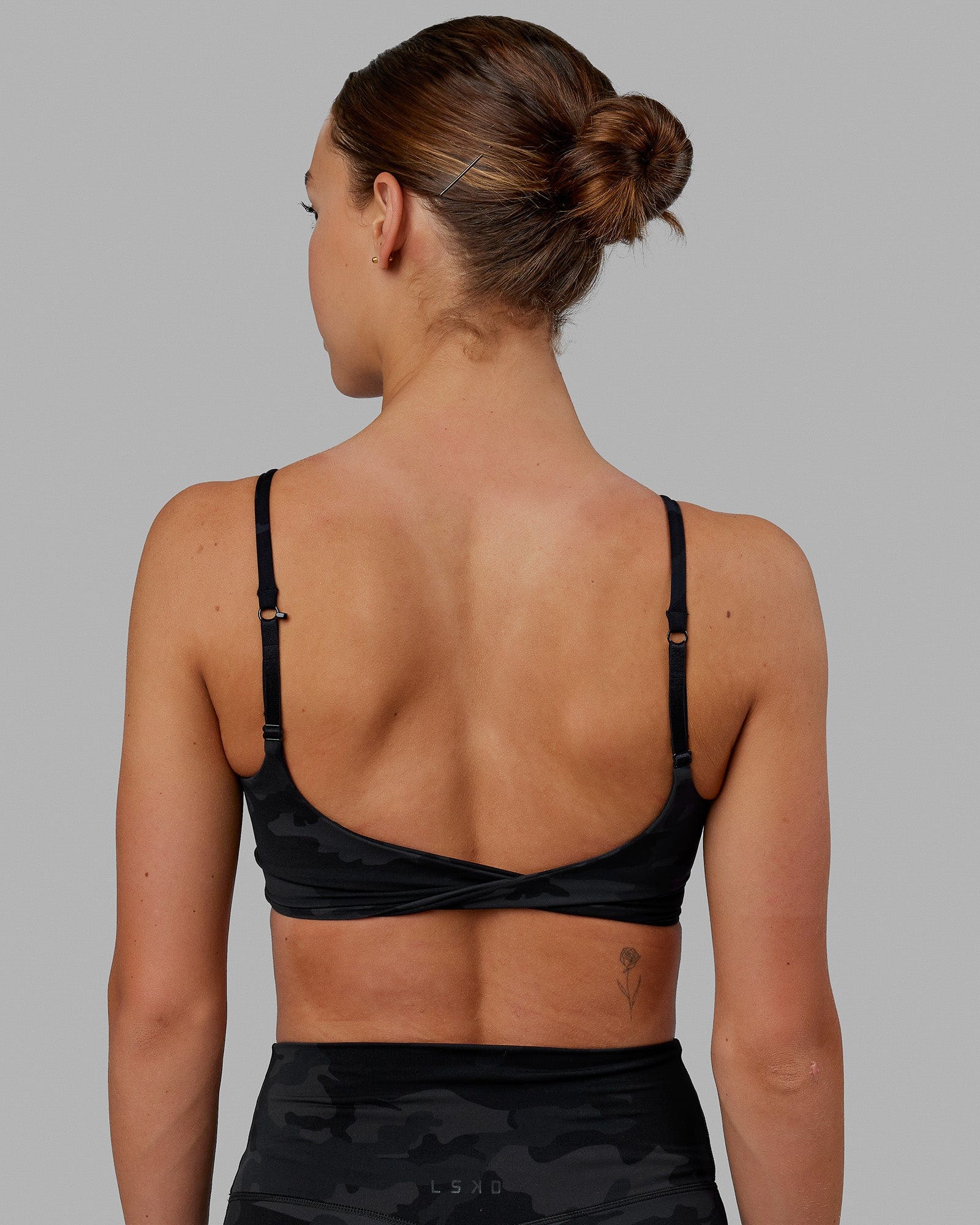 Twist Sports Bra - Black Camo - Image 6