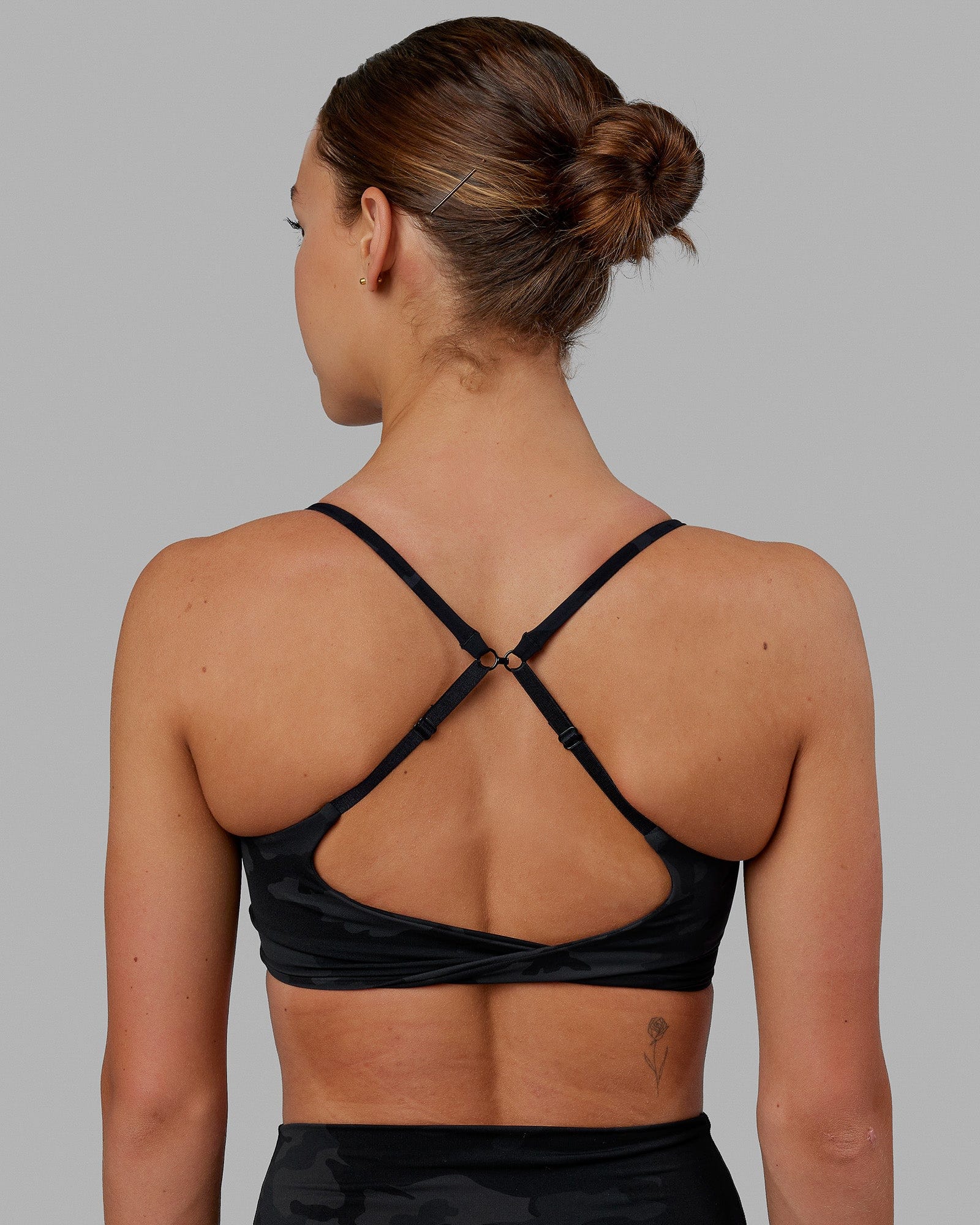 Twist Sports Bra - Black Camo - Image 8