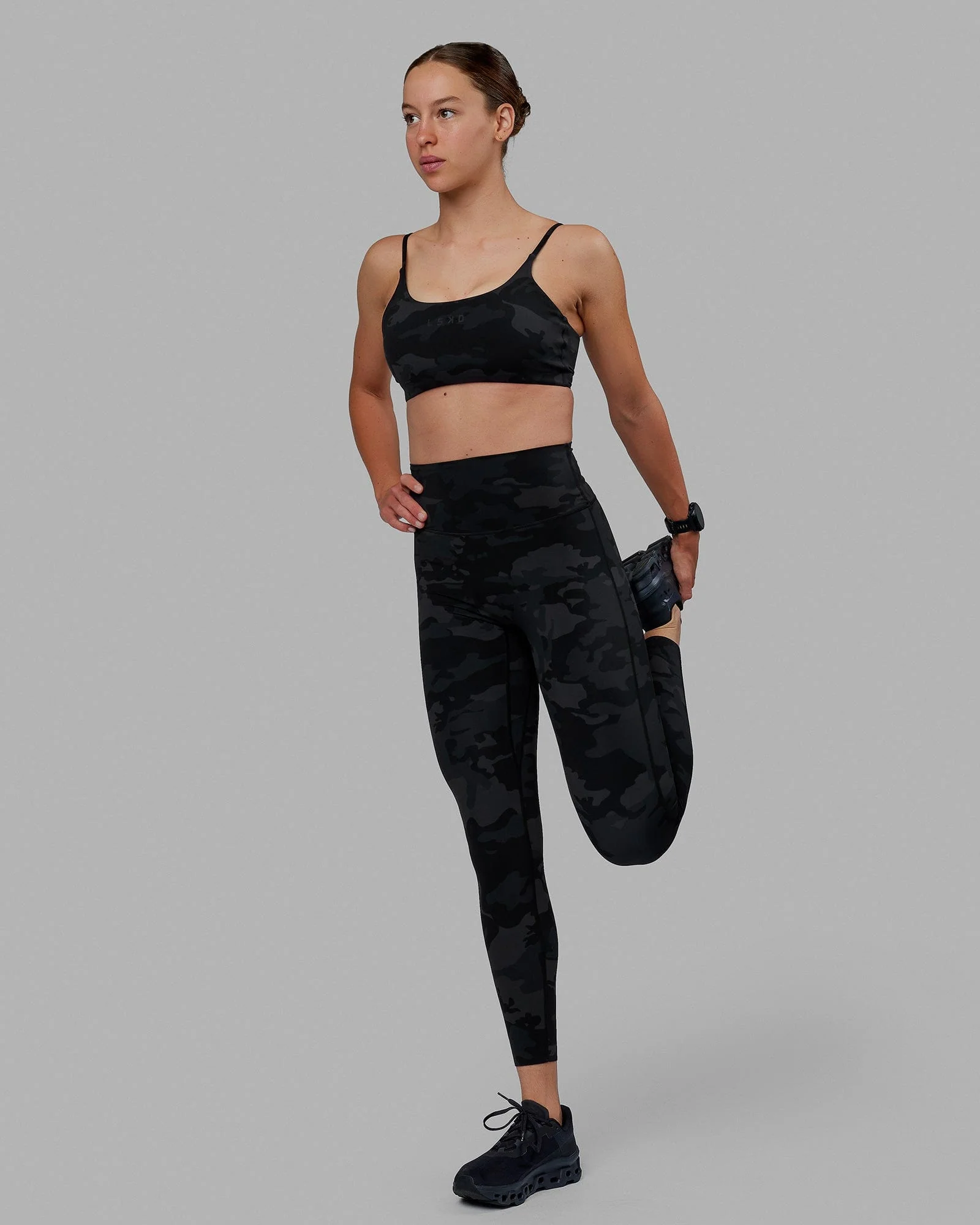 Twist Sports Bra - Black Camo - Image 9
