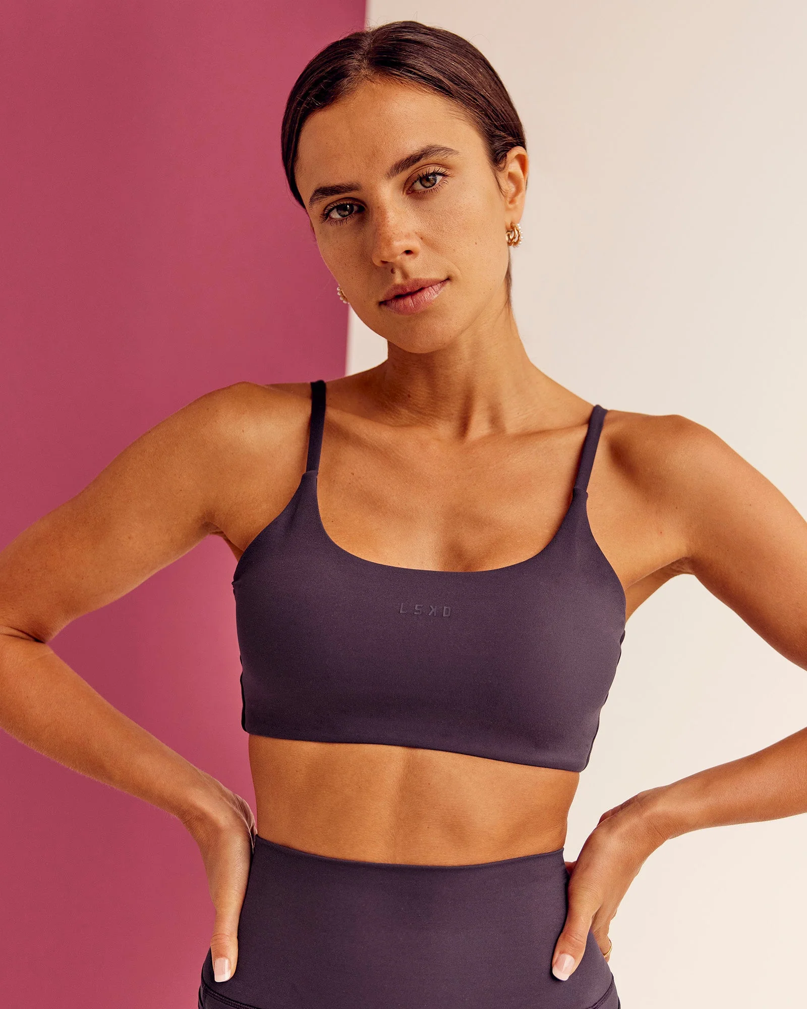 Twist Sports Bra - Midnight Plum - Image 4