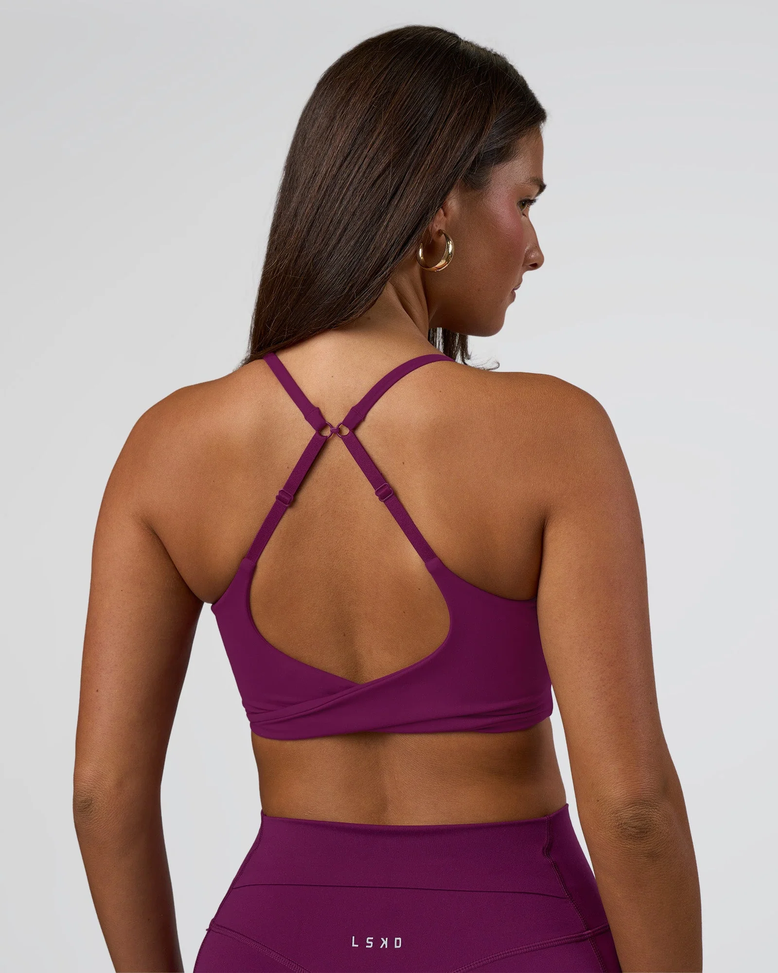 Twist Sports Bra - Plum Caspia - Image 2