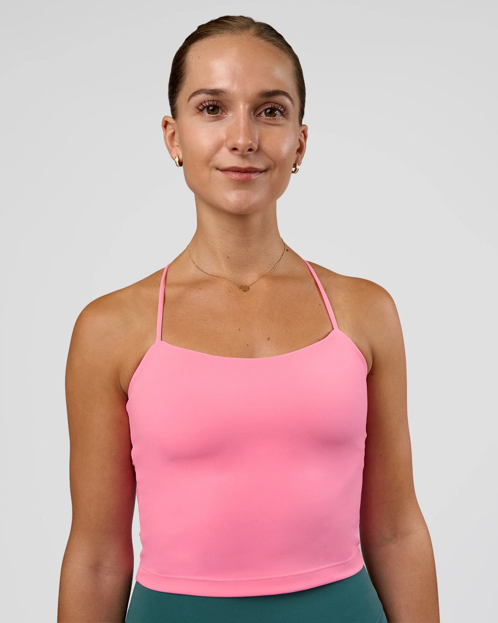 Twister Shelf Bra Tank - Candy Pink - Image 3