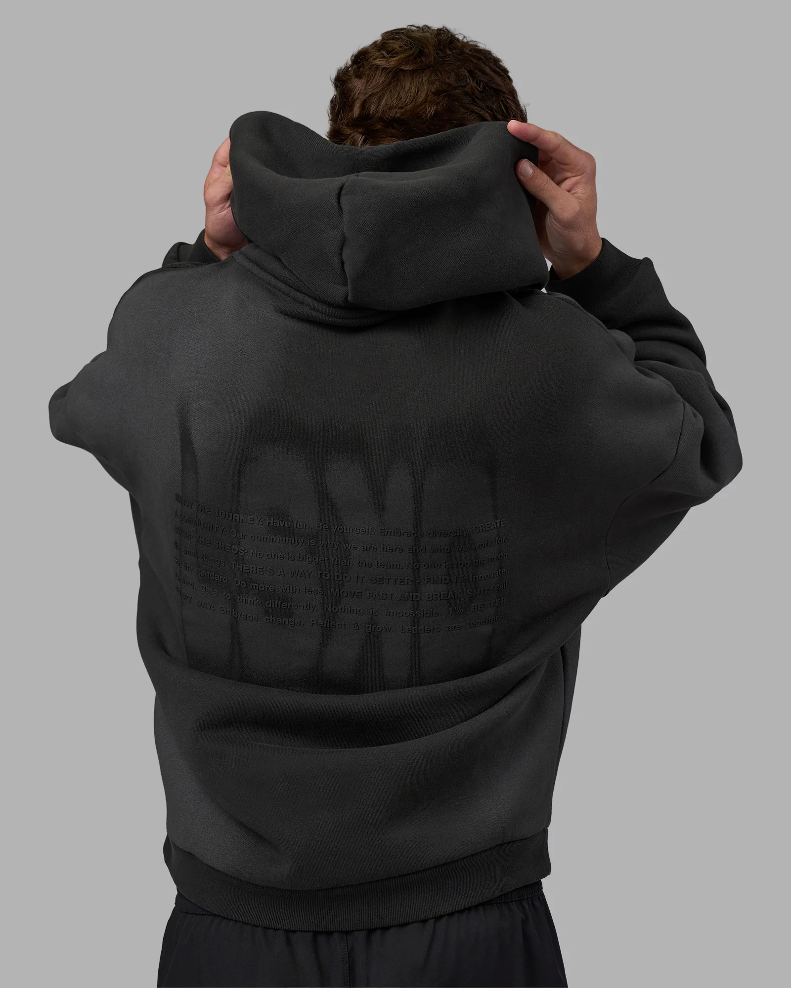 Memory In Motion Ultra Heavyweight Washed Hoodie - Charcoal Washed - Image 28