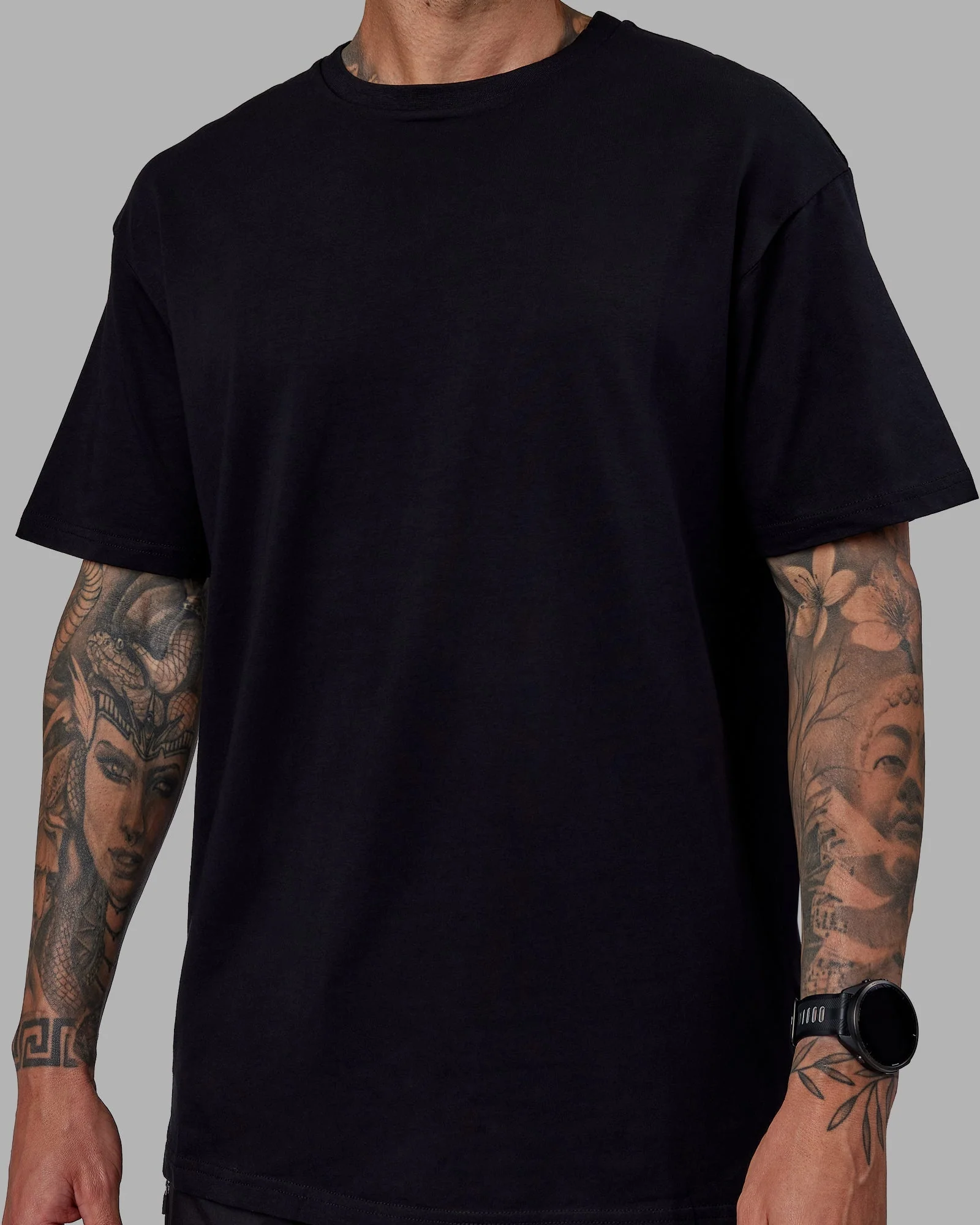 Keep On Running FLXCotton Oversize Tee - Black-White - Image 8