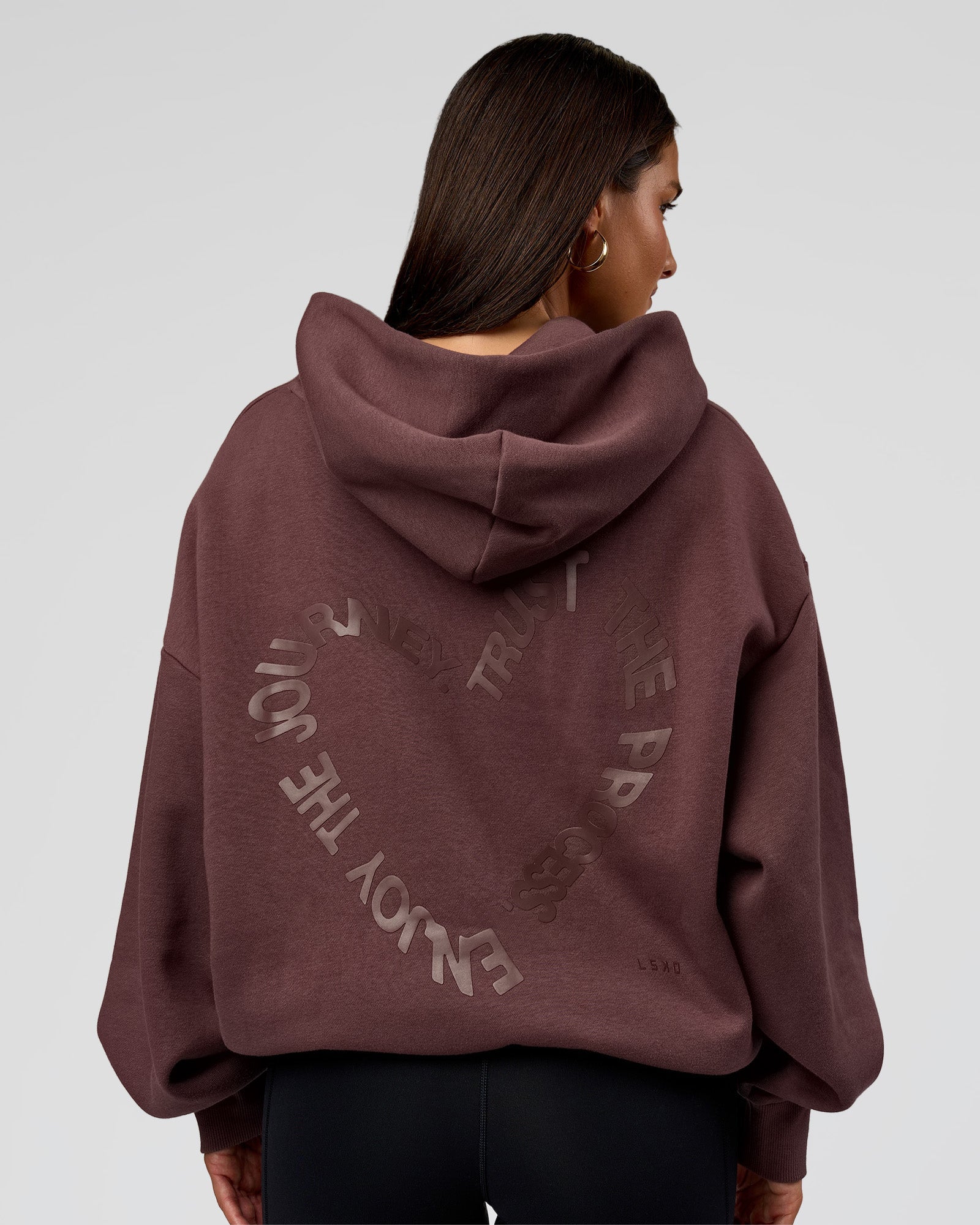 Unisex Love The Process Oversize Hoodie - Cocoa Powder-Hot Chocolate - Image 5