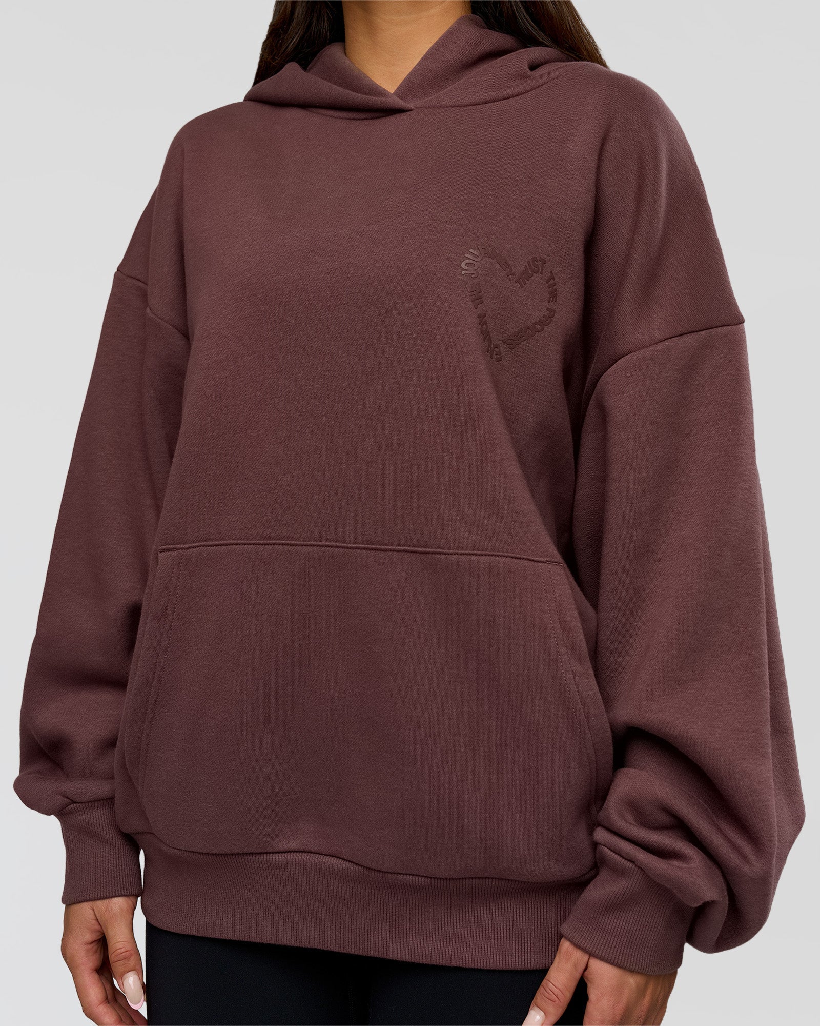 Unisex Love The Process Oversize Hoodie - Cocoa Powder-Hot Chocolate - Image 9