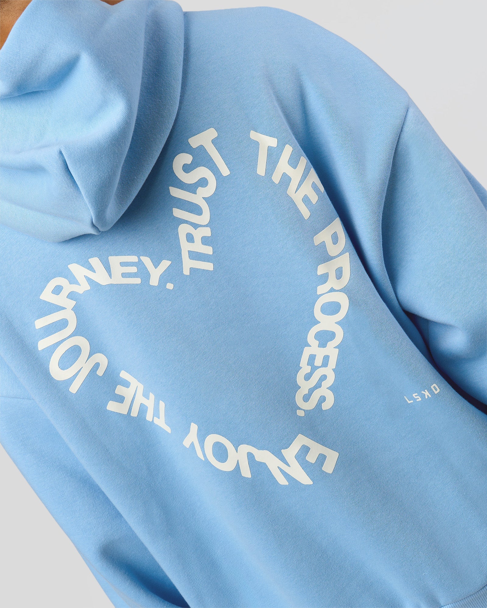 Unisex Love The Process Oversize Hoodie - Open Air-Off White - Image 3