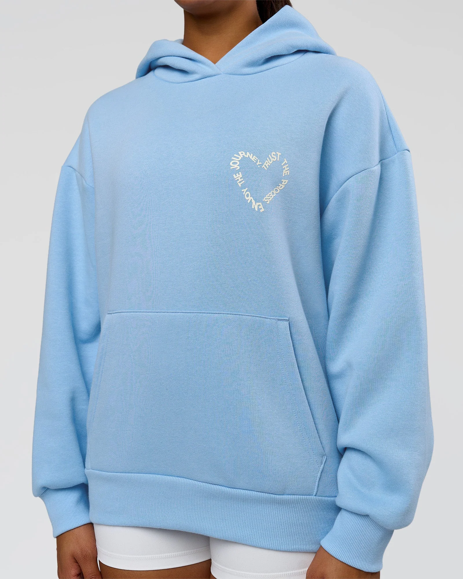 Unisex Love The Process Oversize Hoodie - Open Air-Off White - Image 9