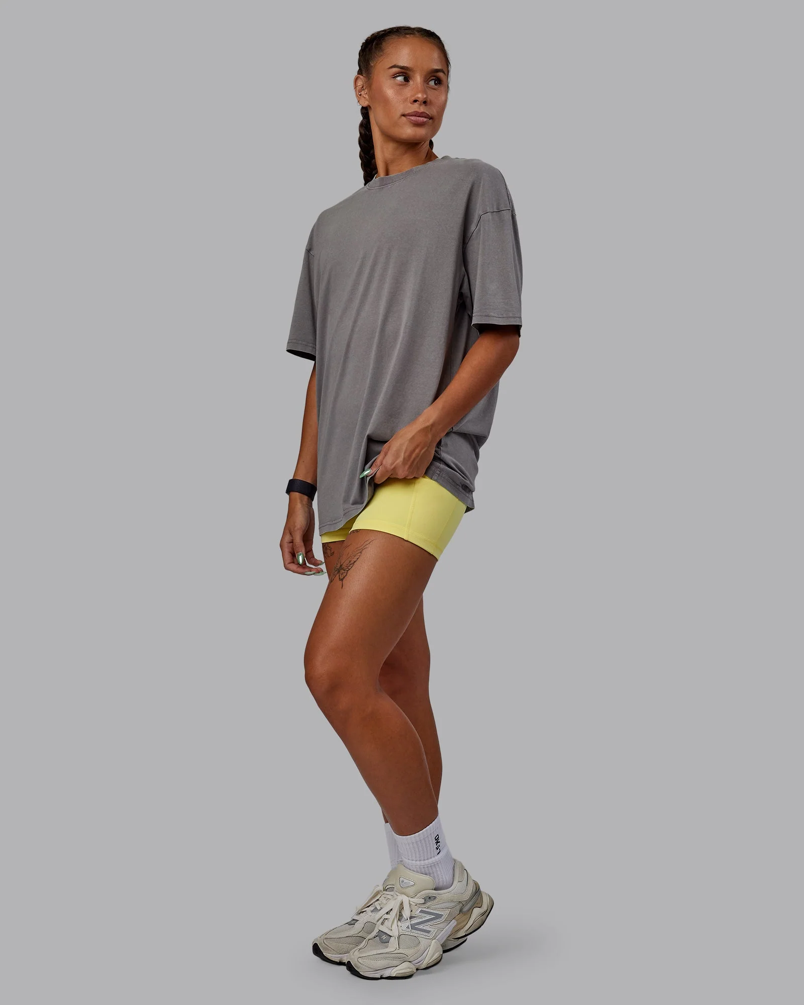 WZA25 Washed FLXCotton Oversized Tee - Storm Front-Lemon Fizz - Image 12