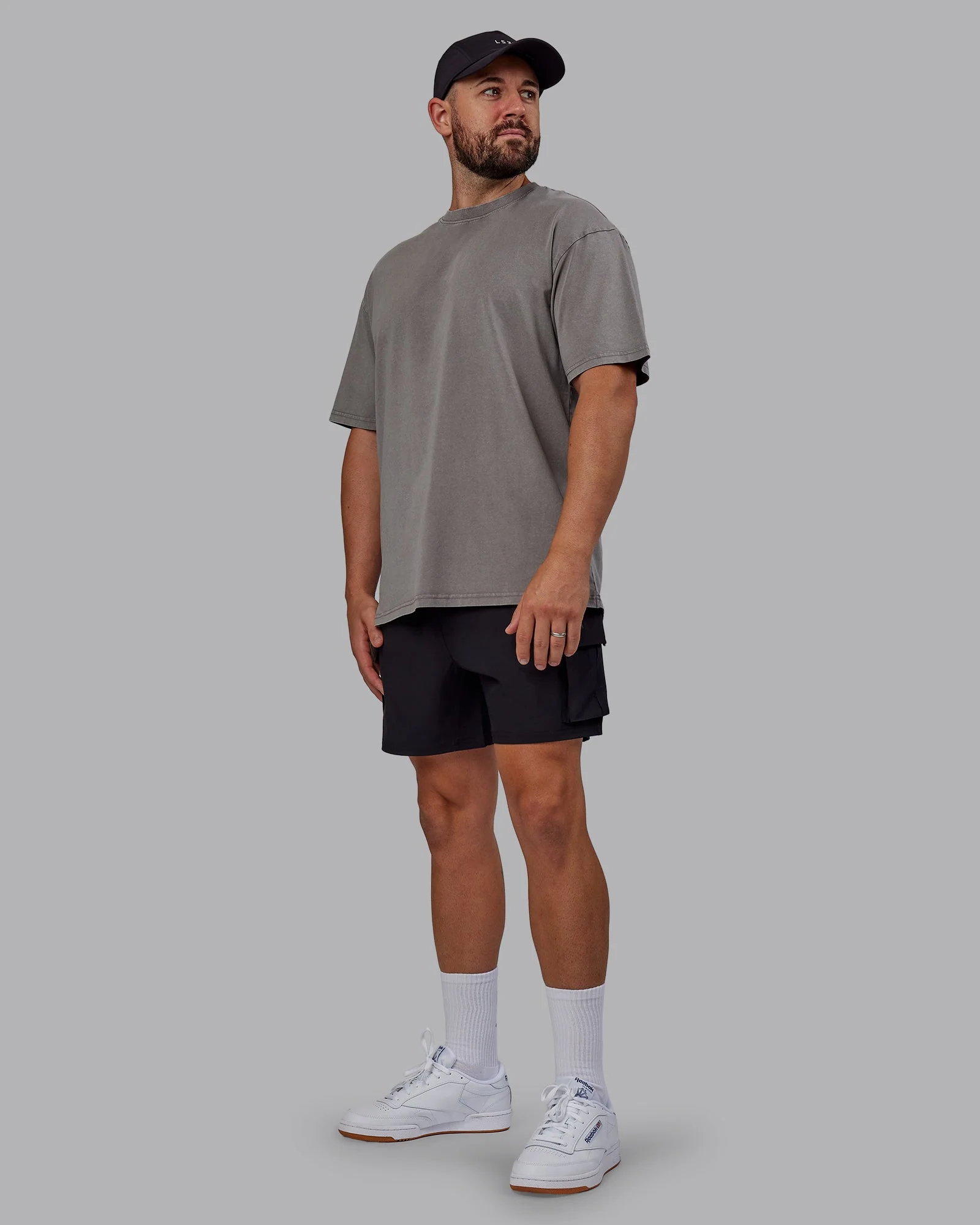 WZA25 Washed FLXCotton Oversized Tee - Storm Front-Lemon Fizz - Image 6