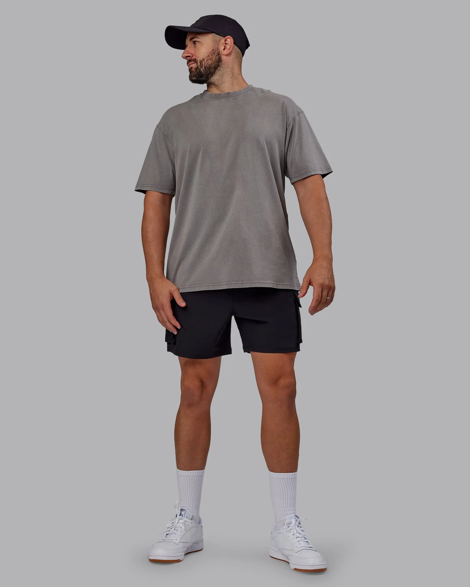 WZA25 Washed FLXCotton Oversized Tee - Storm Front-Lemon Fizz - Image 8