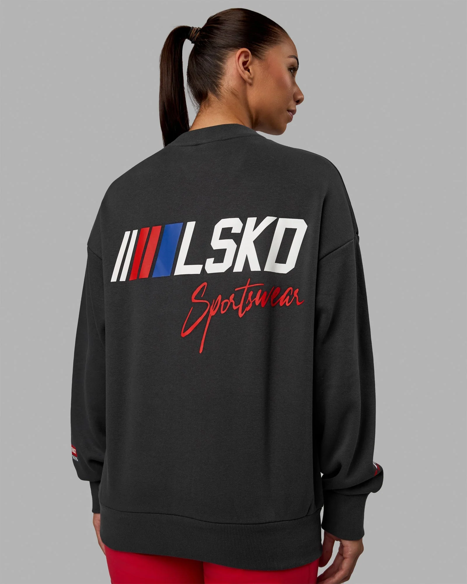 Unisex Redline Sweater Oversize - Phantom-White - Image 4