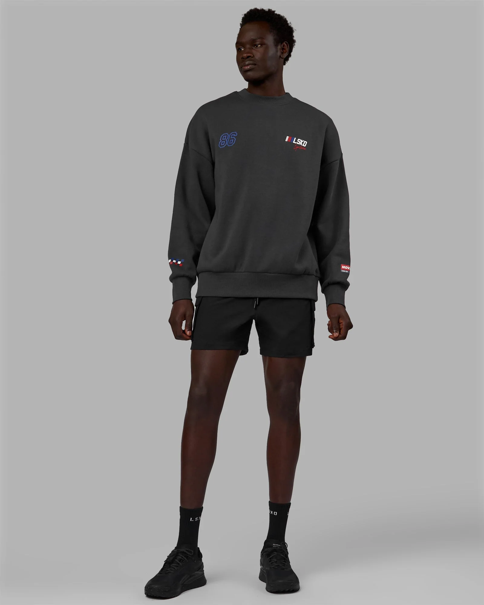 Unisex Redline Sweater Oversize - Phantom-White - Image 5