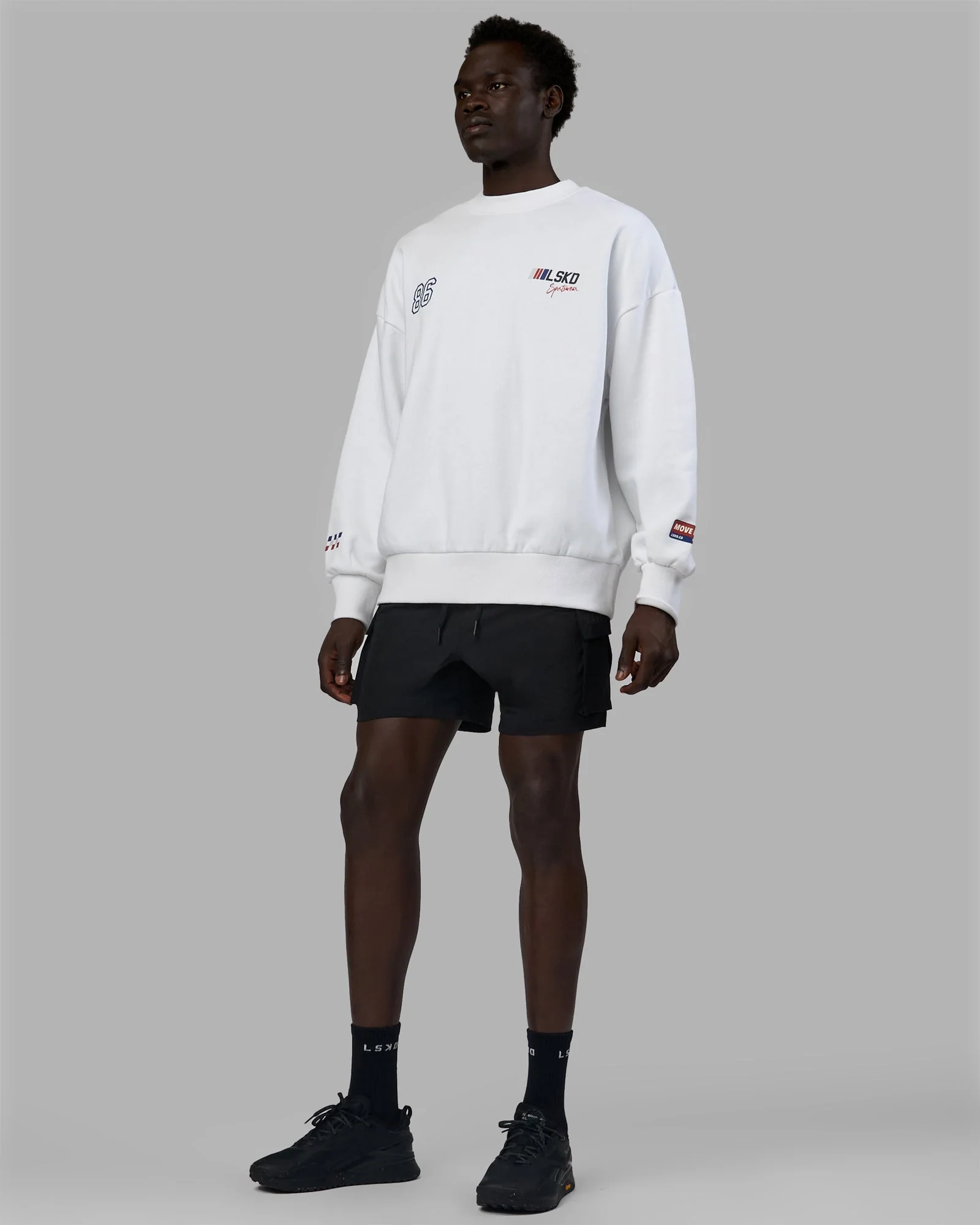 Redline Sweater Oversize - White-Navy - Image 10