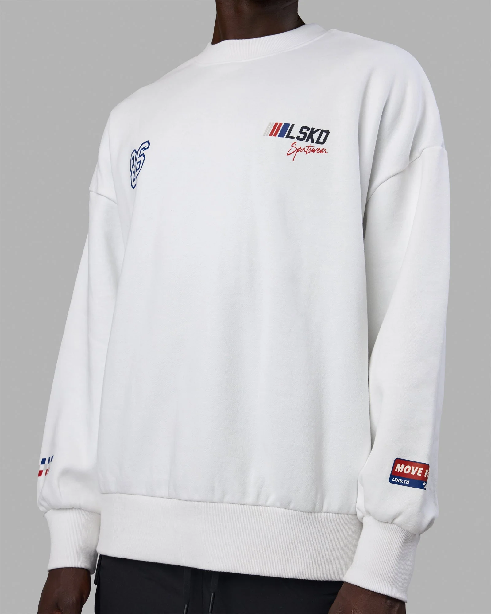 Redline Sweater Oversize - White-Navy - Image 12