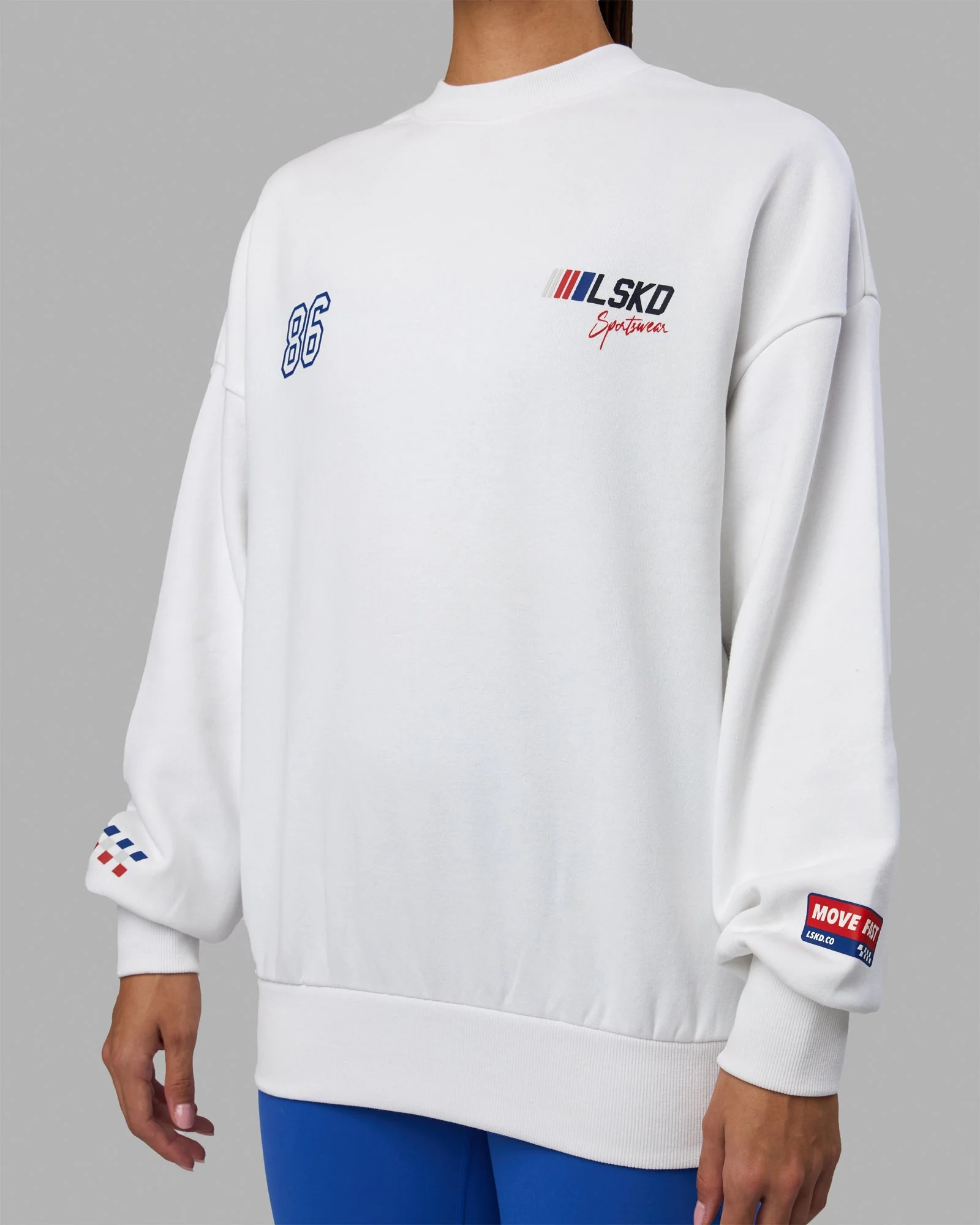 Redline Sweater Oversize - White-Navy - Image 13