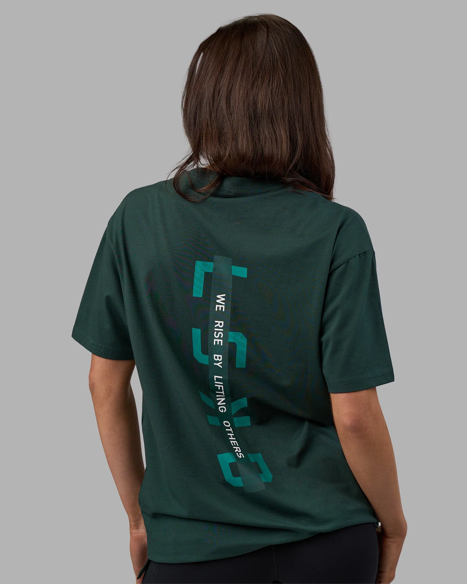 Unisex Strike Through FLXCotton Tee Oversize - Vital Green-Alexandrite - Image 2