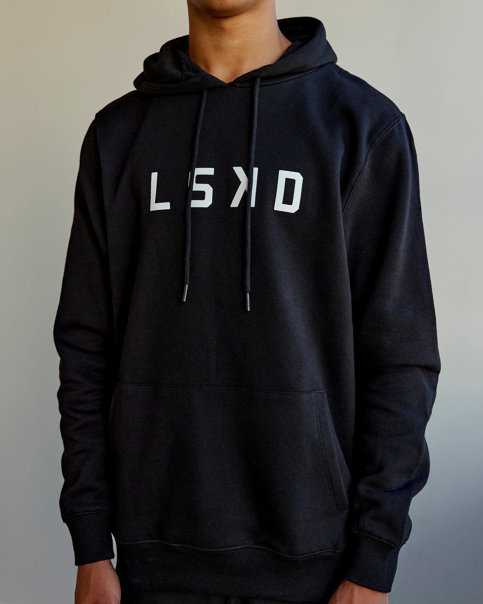 Unisex Structure Hoodie - Black-White - Image 6