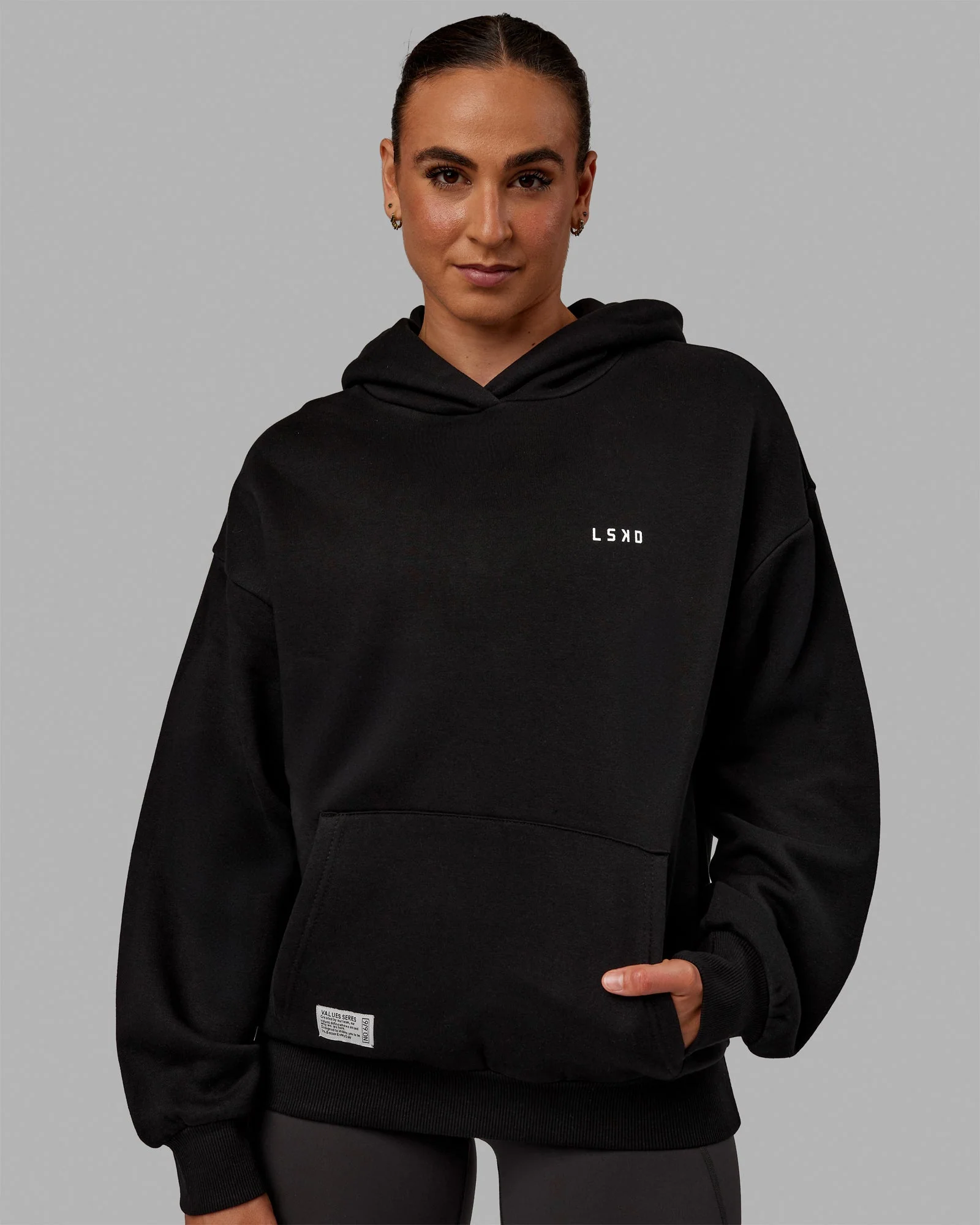 VS6 Hoodie Oversize - Black-White - Image 6