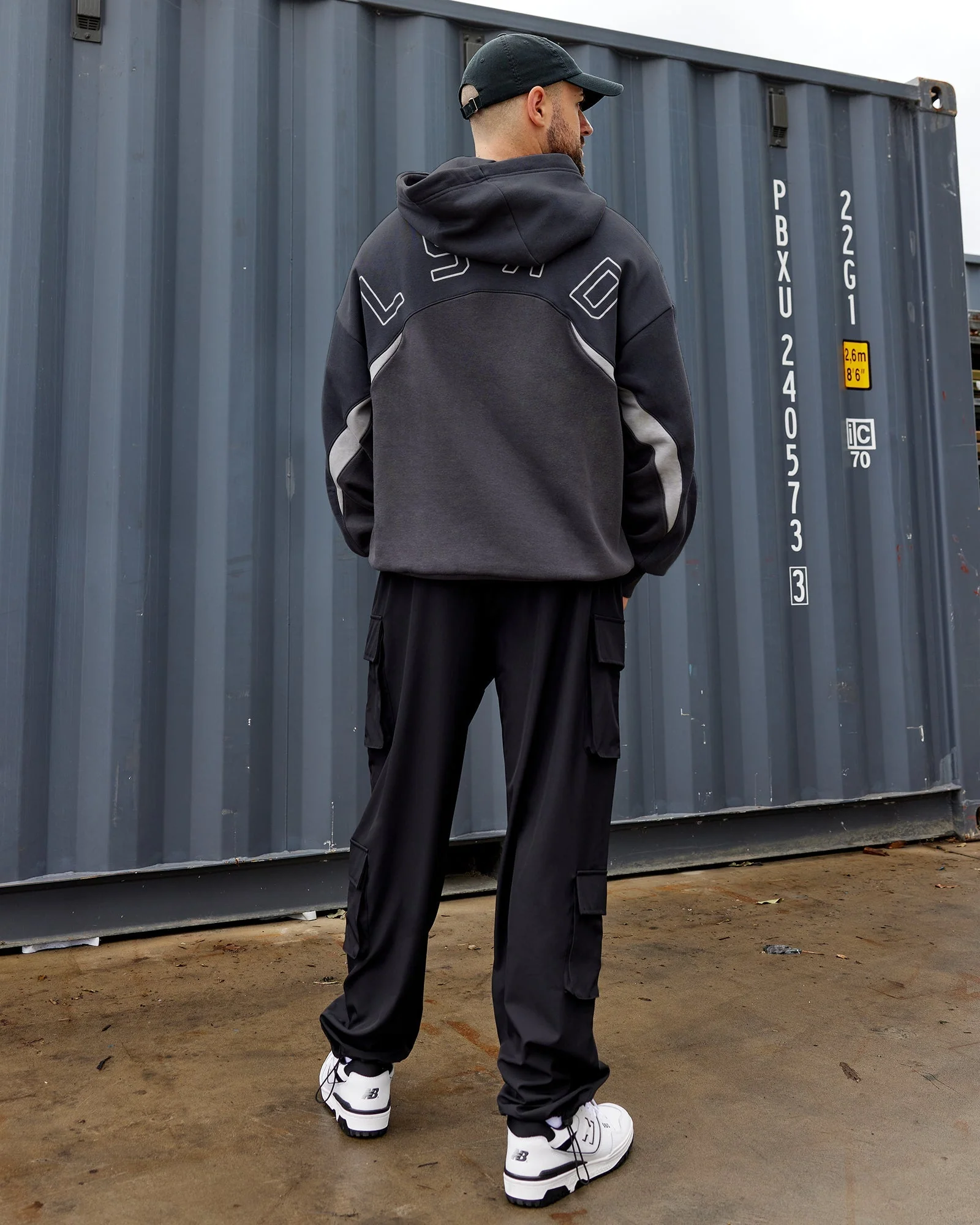 Y2K Concept Panel Hoodie - Asphalt-Turbulance - Image 3