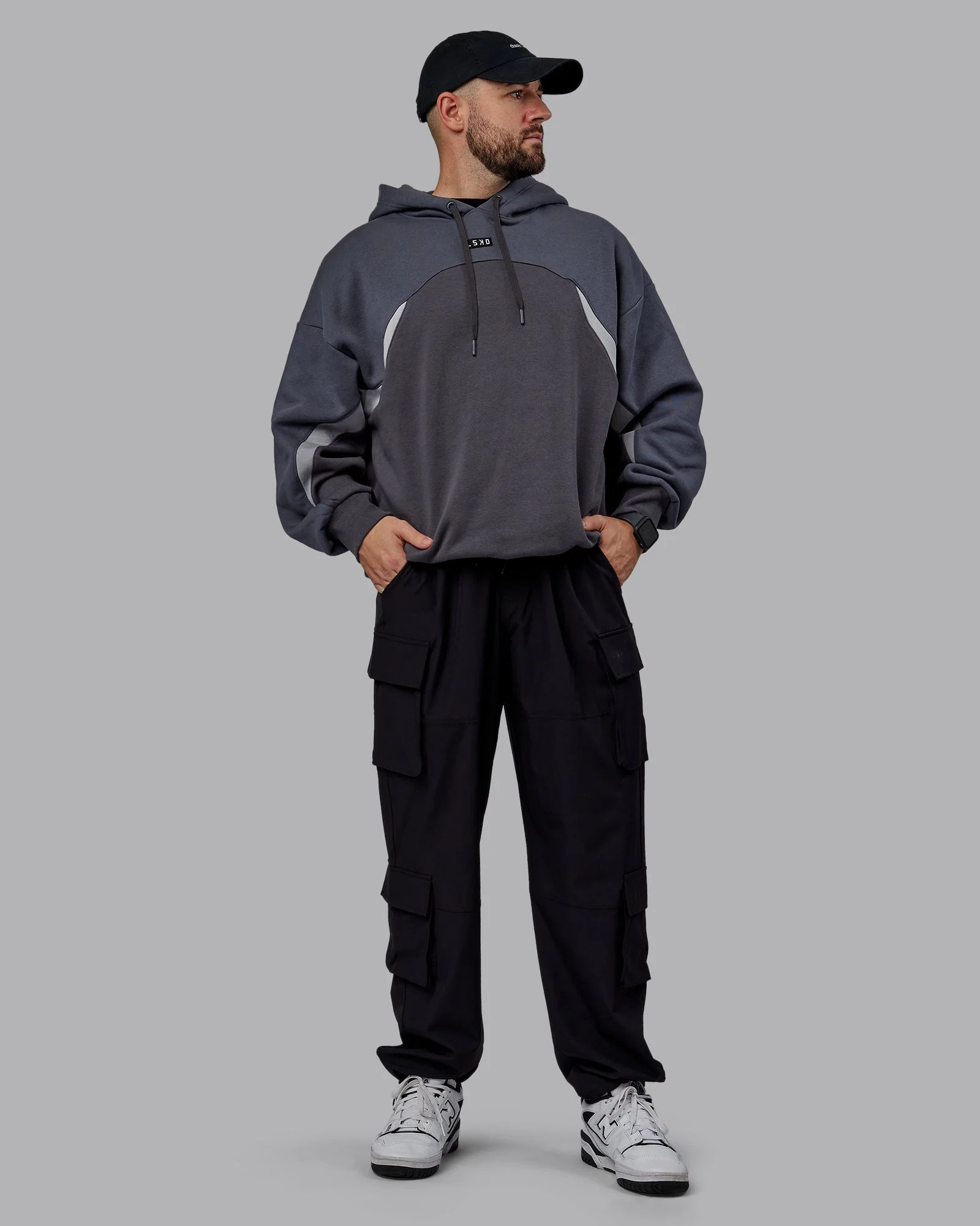 Y2K Concept Panel Hoodie - Asphalt-Turbulance - Image 8