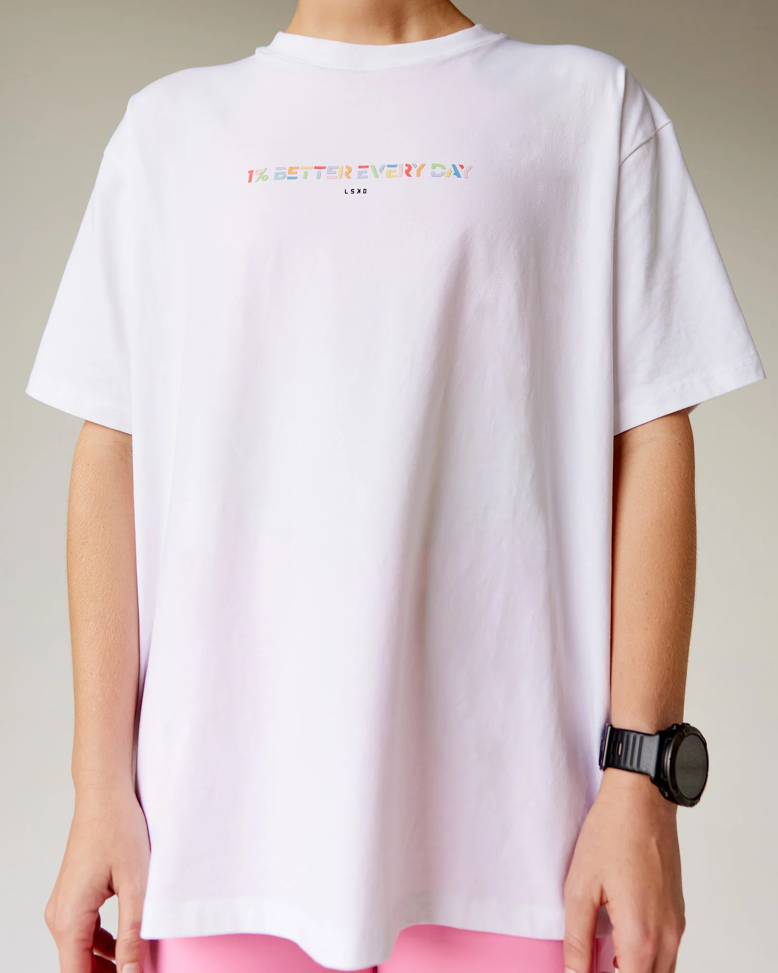 Unity Go-To FLXCotton Tee - White-Rainbow