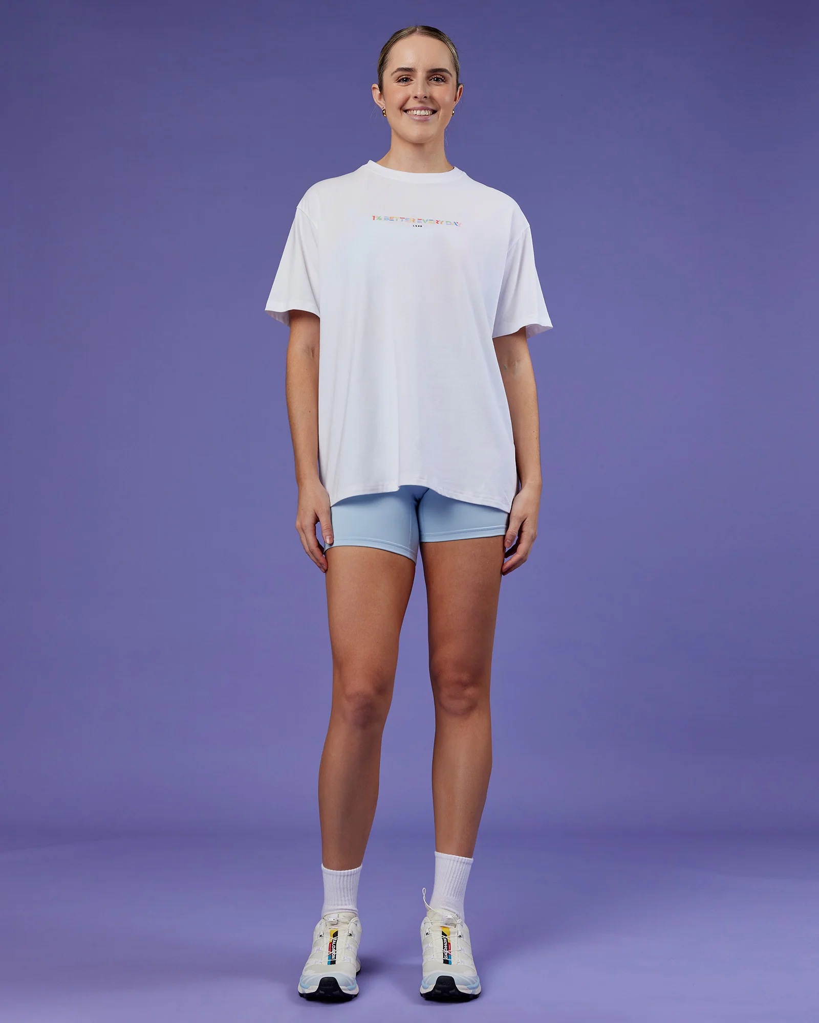 Unity Go-To FLXCotton Tee - White-Rainbow - Image 9