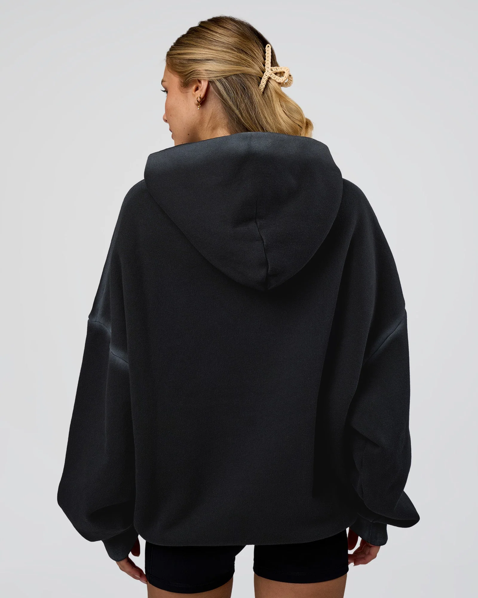 Urban Blur Unisex Oversized Hoodie - Black-Dark Storm - Image 9