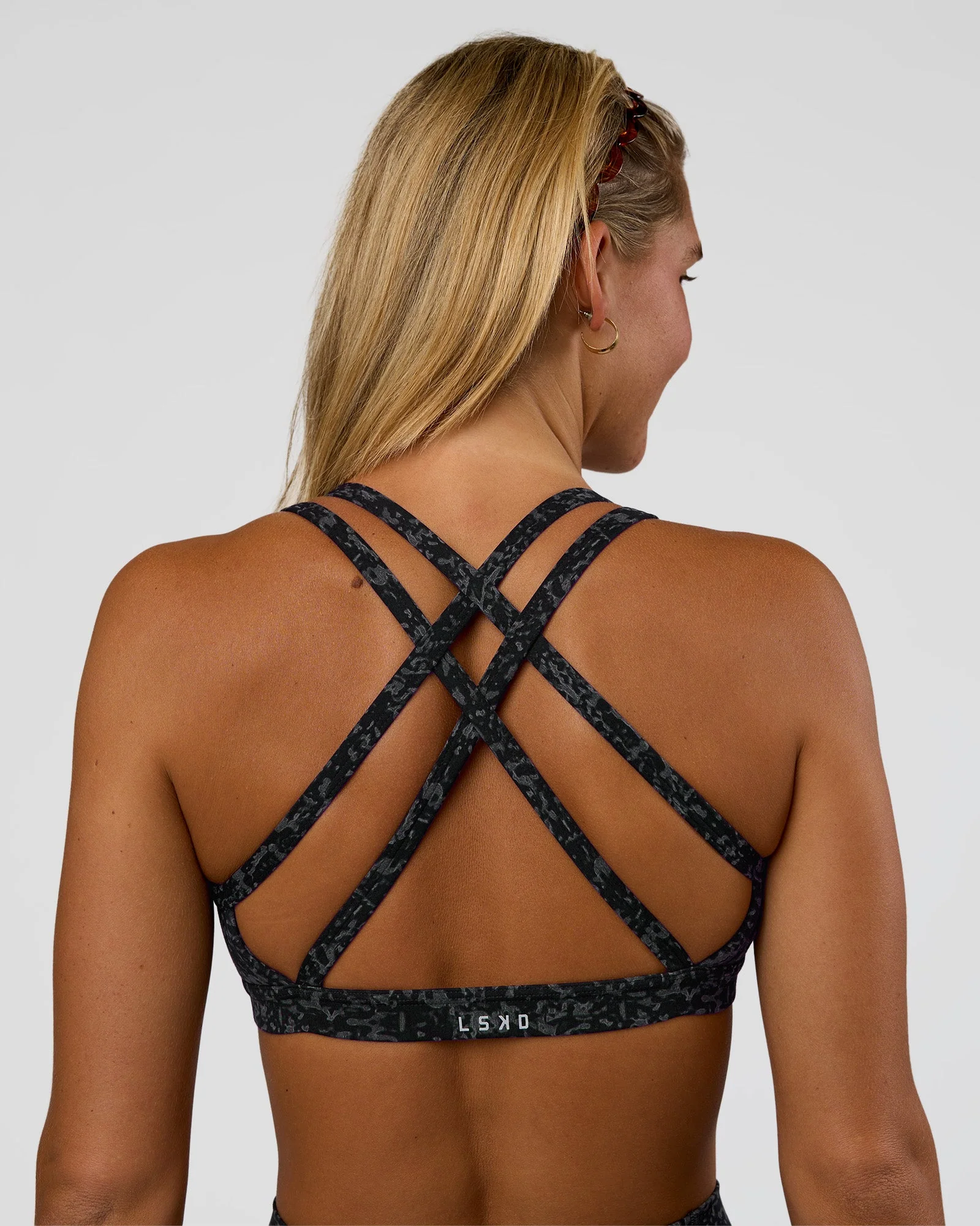 Velocity Sports Bra - Energy Print Black