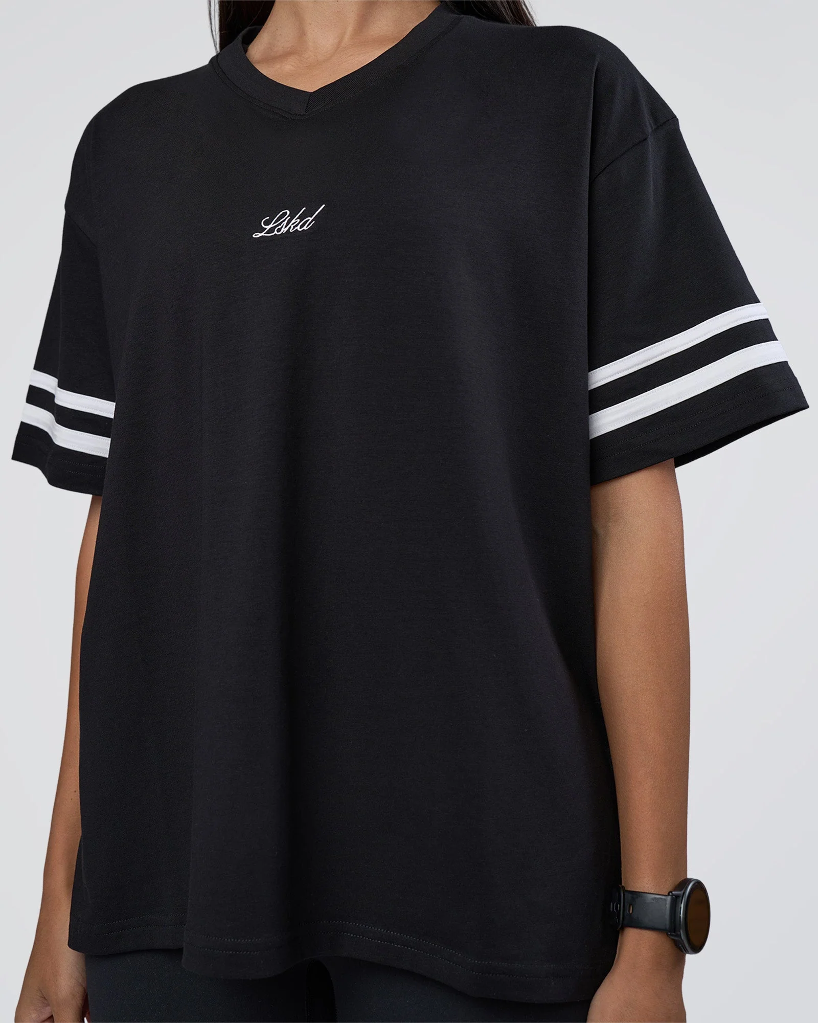 Victory FLXCotton Oversized Tee - Black-White - Image 6