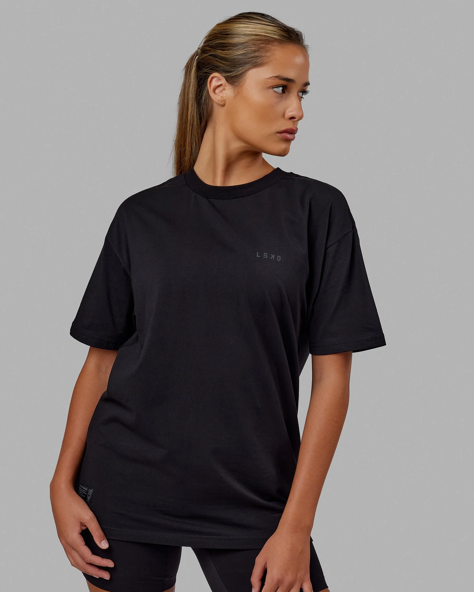 VS6 FLXCotton Tee Oversize - Triple Black - Image 2