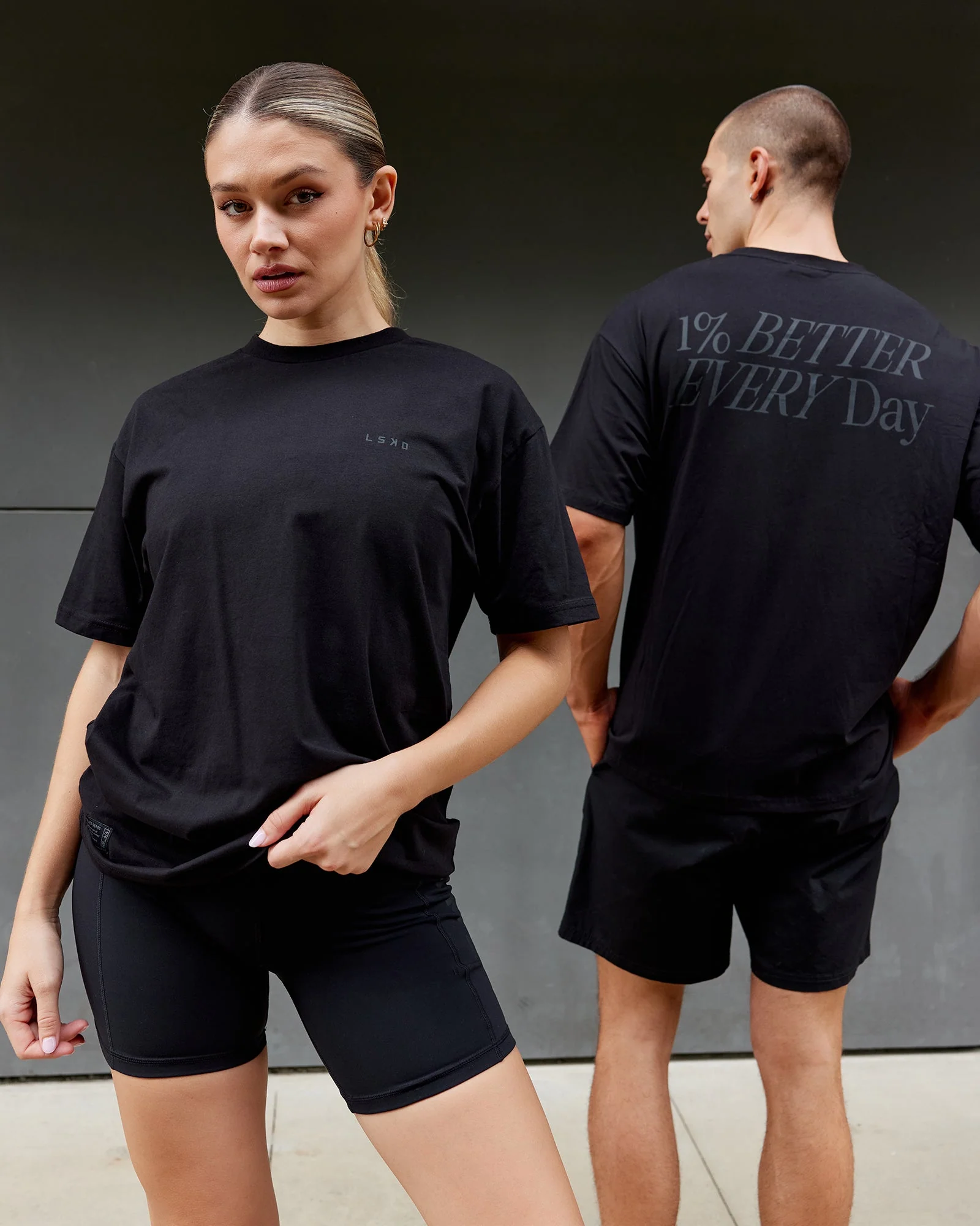 VS6 FLXCotton Tee Oversize - Triple Black - Image 5