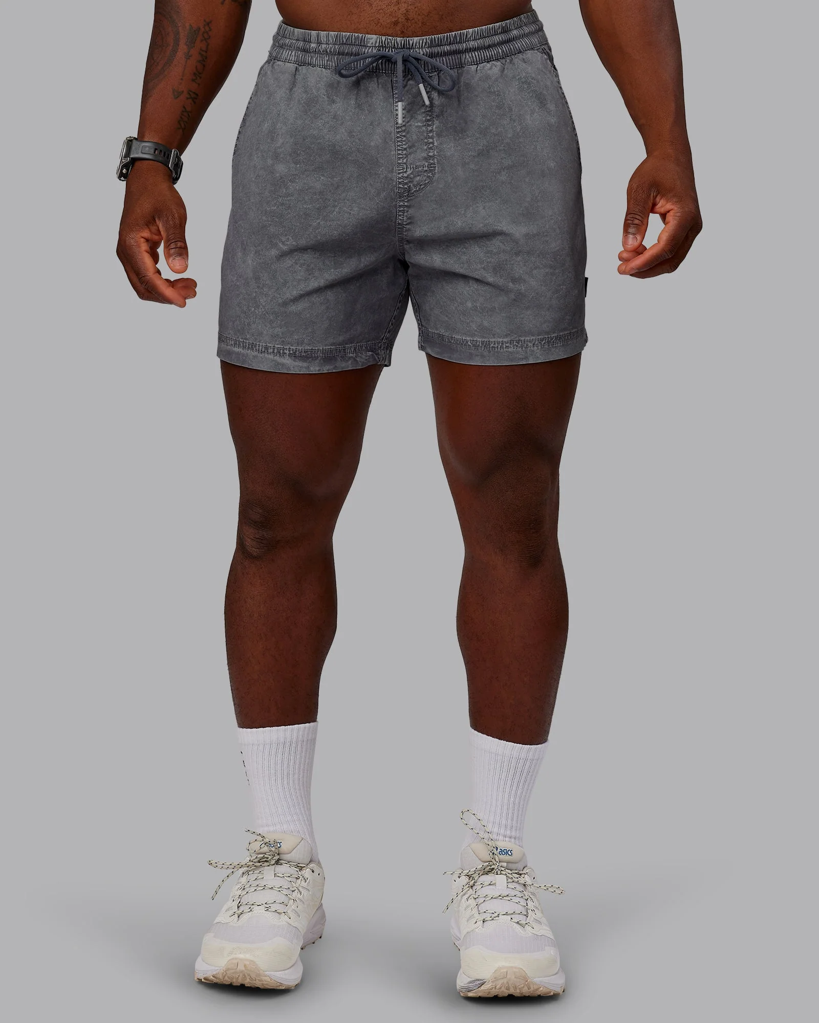 Washed Daily Short 5" - Circular Grey