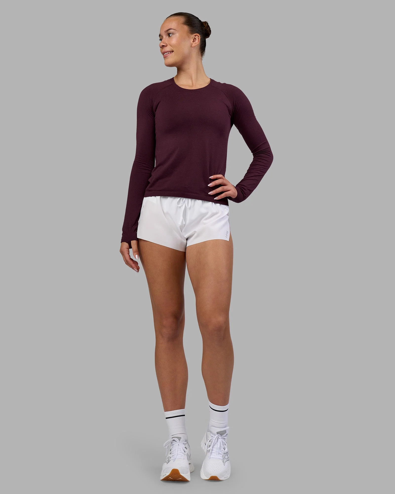 AeroFLX+ Seamless Long Sleeve Tee - Cherry Lacquer/Cherry Lacquer