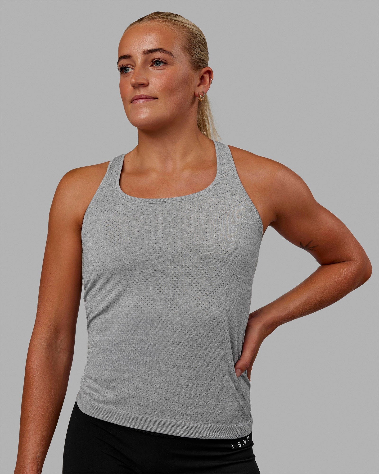 AeroFLX+ Seamless Tank - Light Grey Marl - Image 6