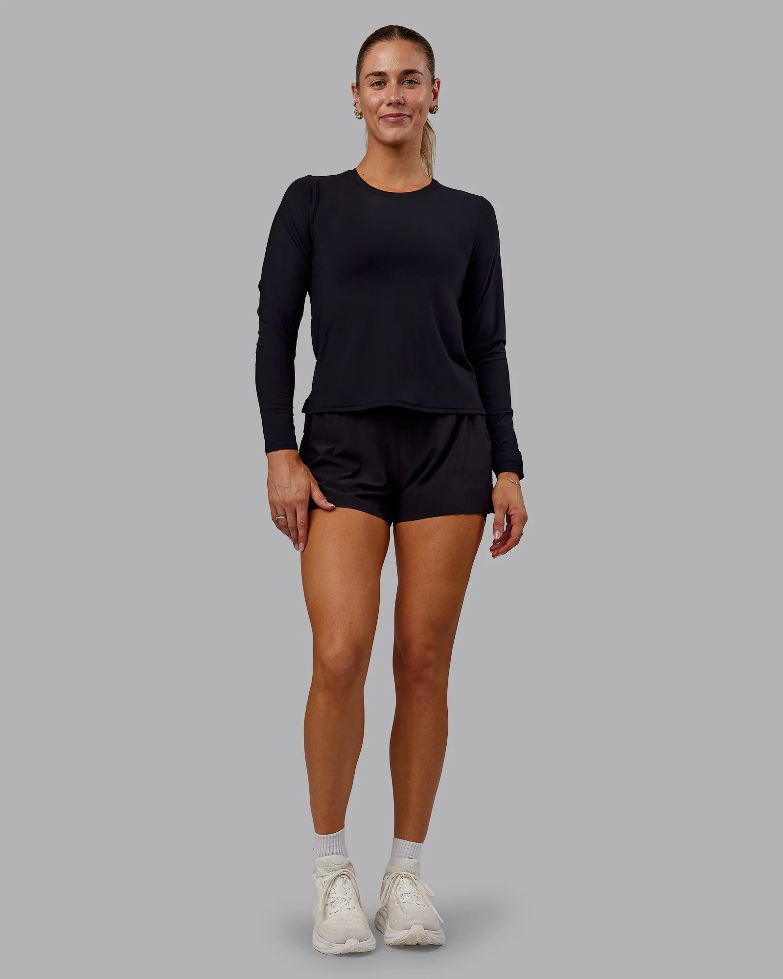 Cadence Long Sleeve Tee - Black - Image 5