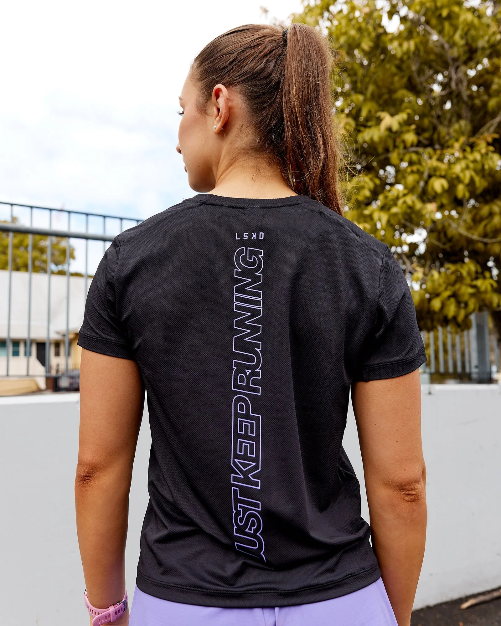 Pace Keep on Running Tee - Black-Dahlia Purple - Image 2