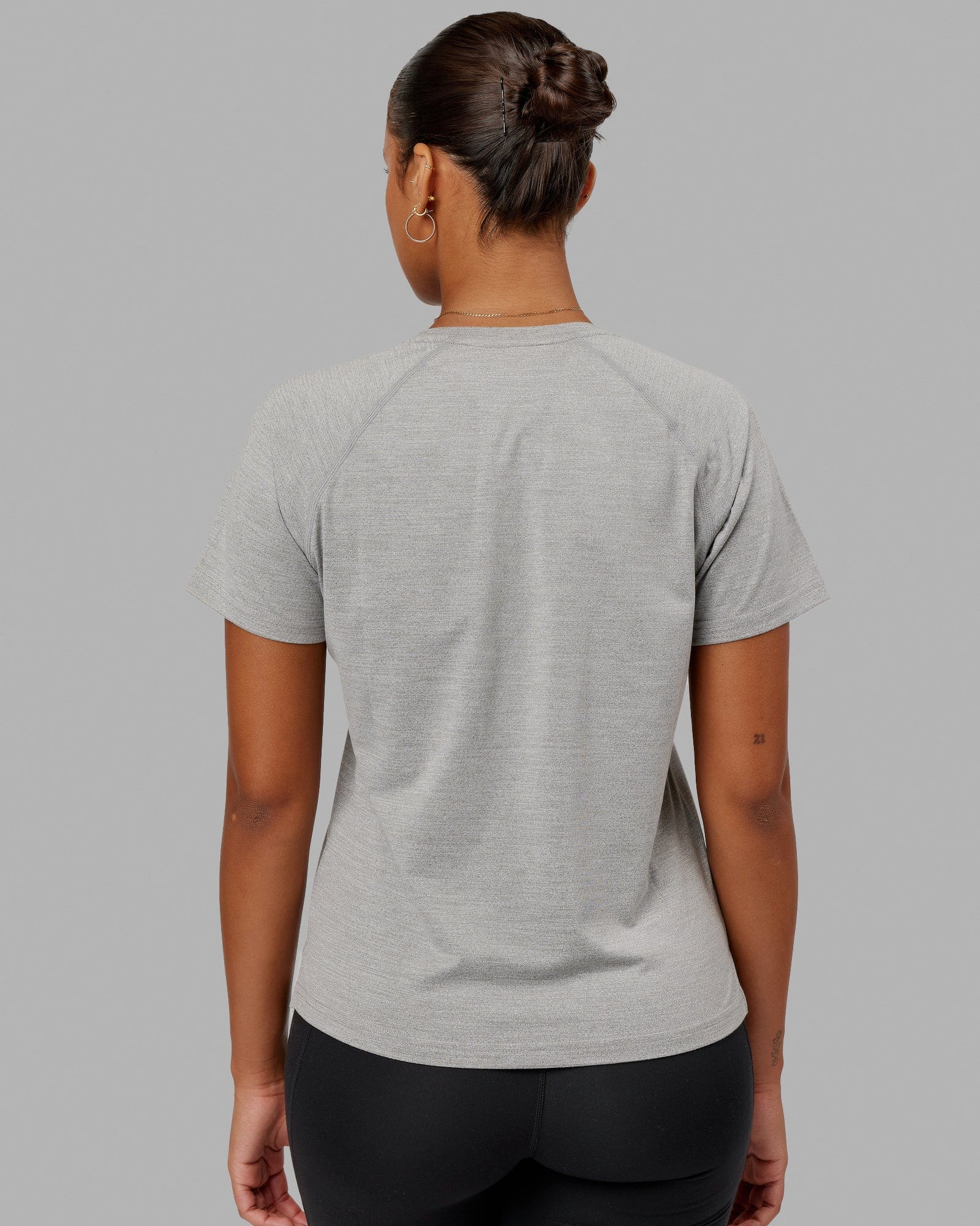 Perform VapourFLX Tee - Lt Grey Marl - Image 4
