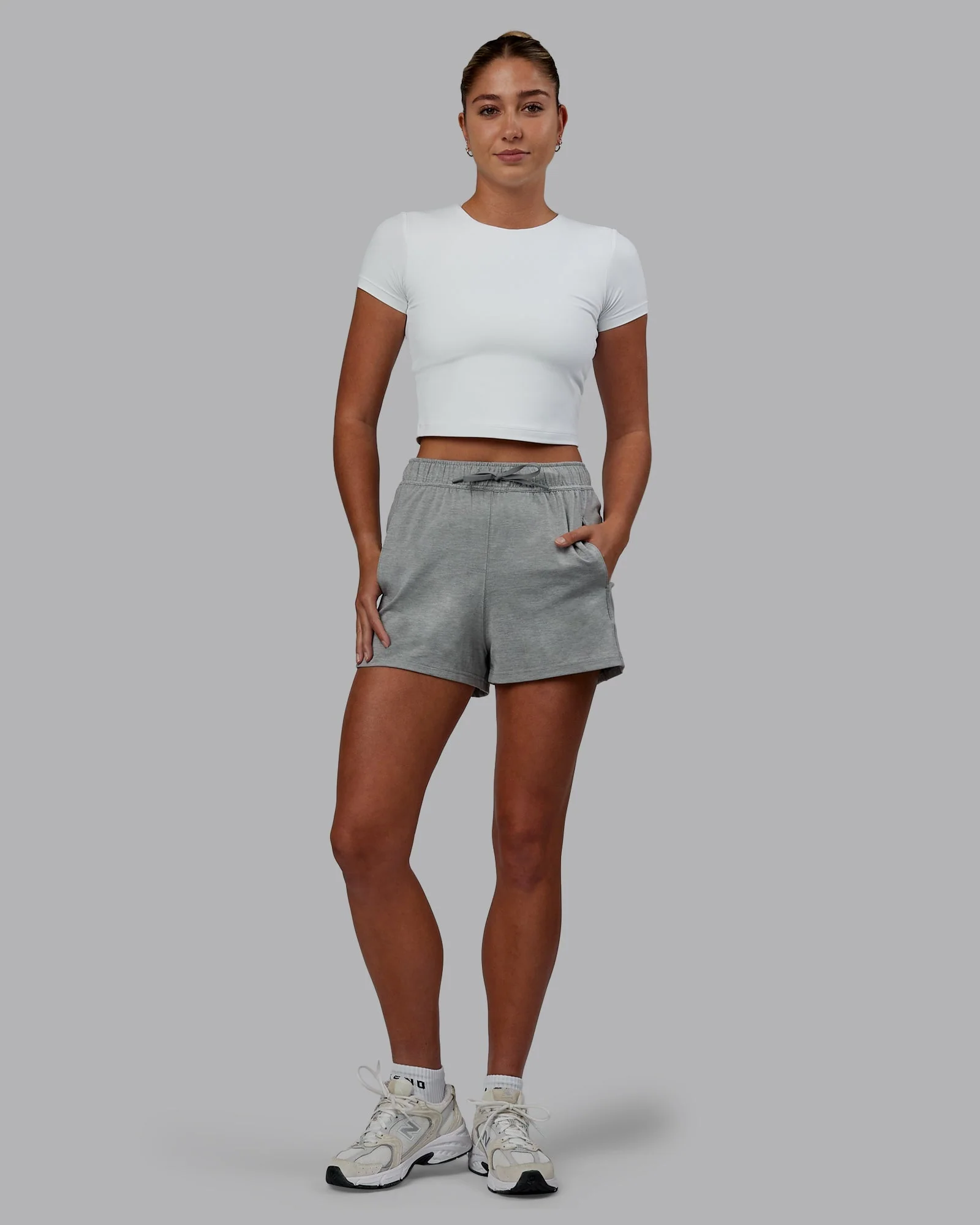Restore CloudFLX Short - Light Grey Marl - Image 8