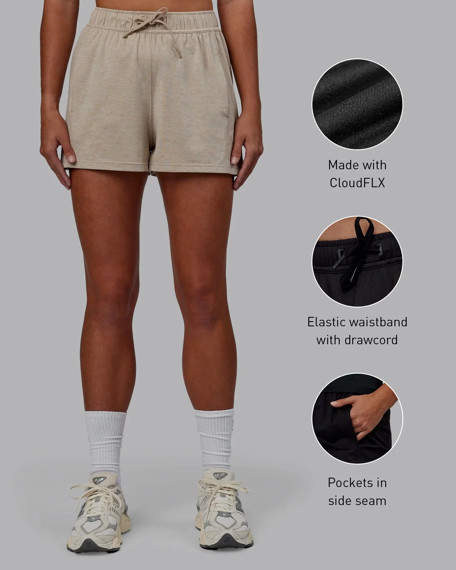 Restore CloudFLX Short - Oatmeal Marl - Image 2